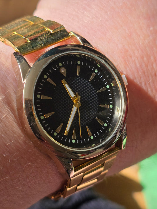 Mens Gold Coloured Quartz Watch - New
