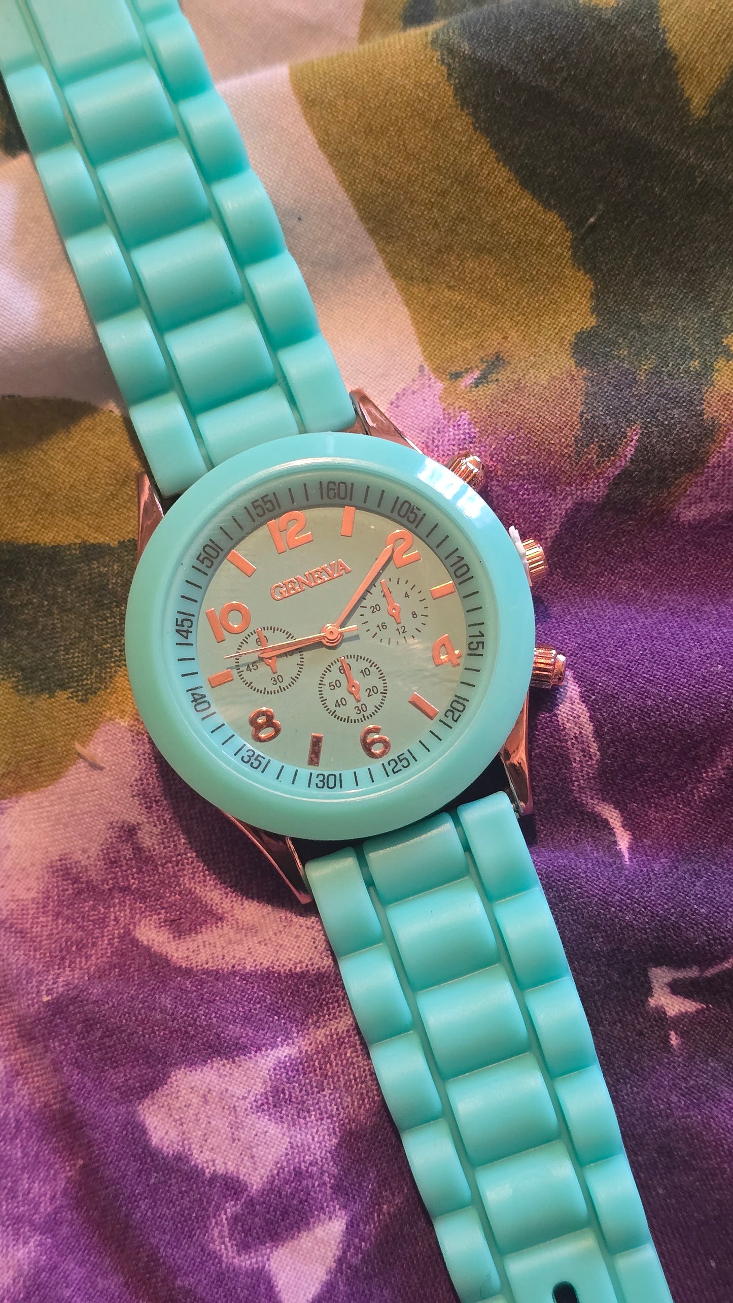 Geneva Ladies Quartz Watch - Turquoise - New