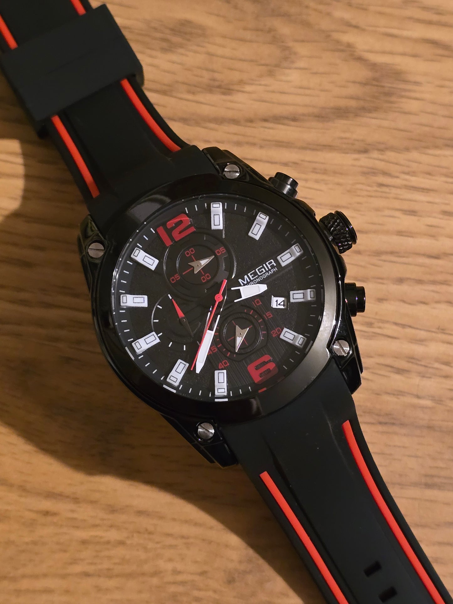 Megir Mens Chronograph Quartz Sports Watch - New - 1