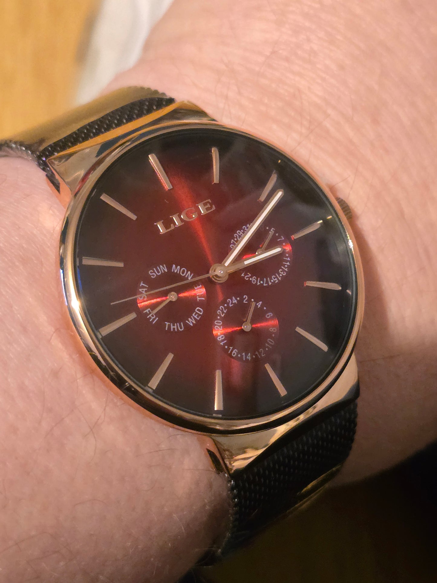 Lige Mens Quartz Watch - New - 1