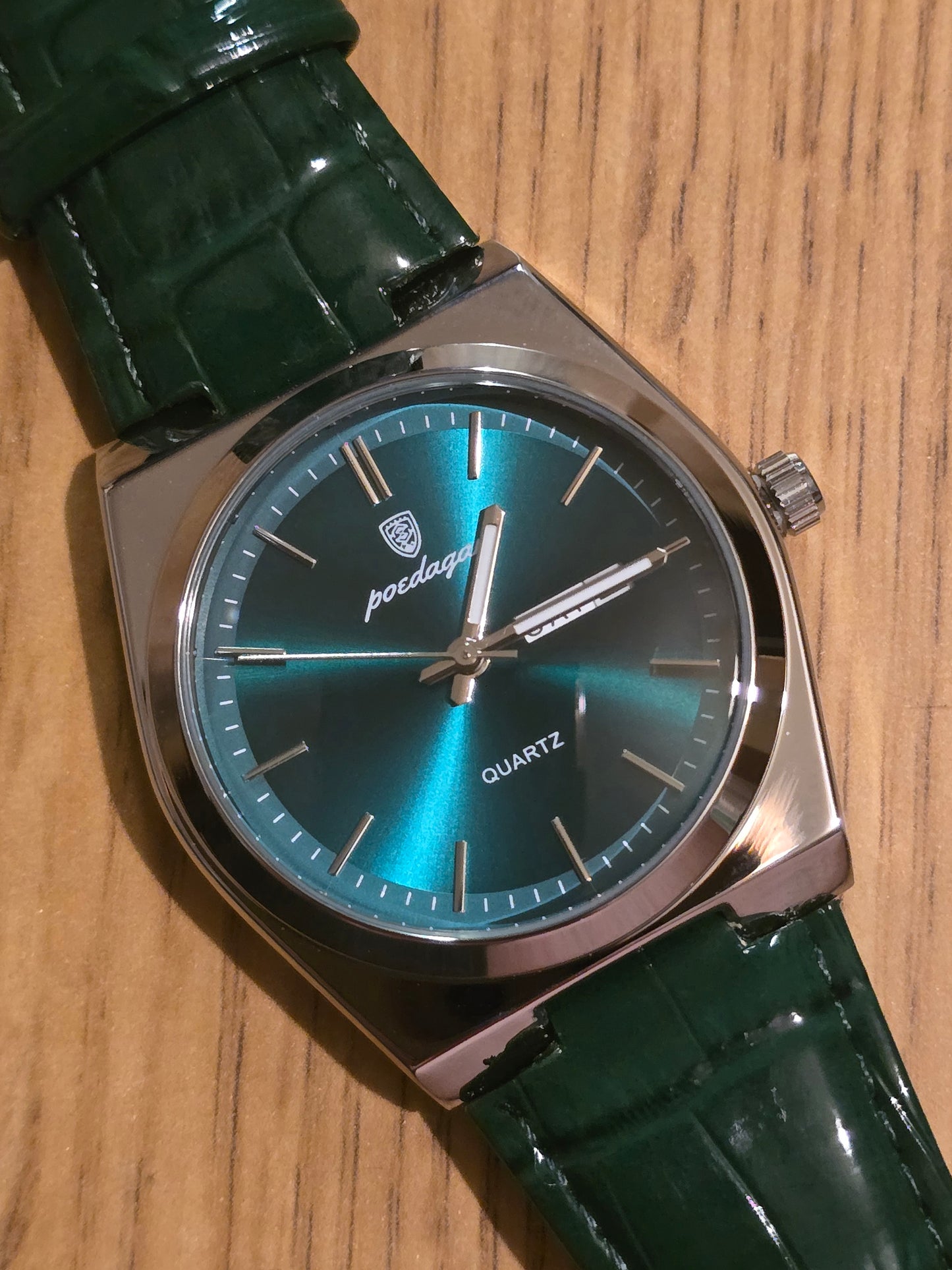 Poedagar Mens Quartz Watch - Green - New - 1