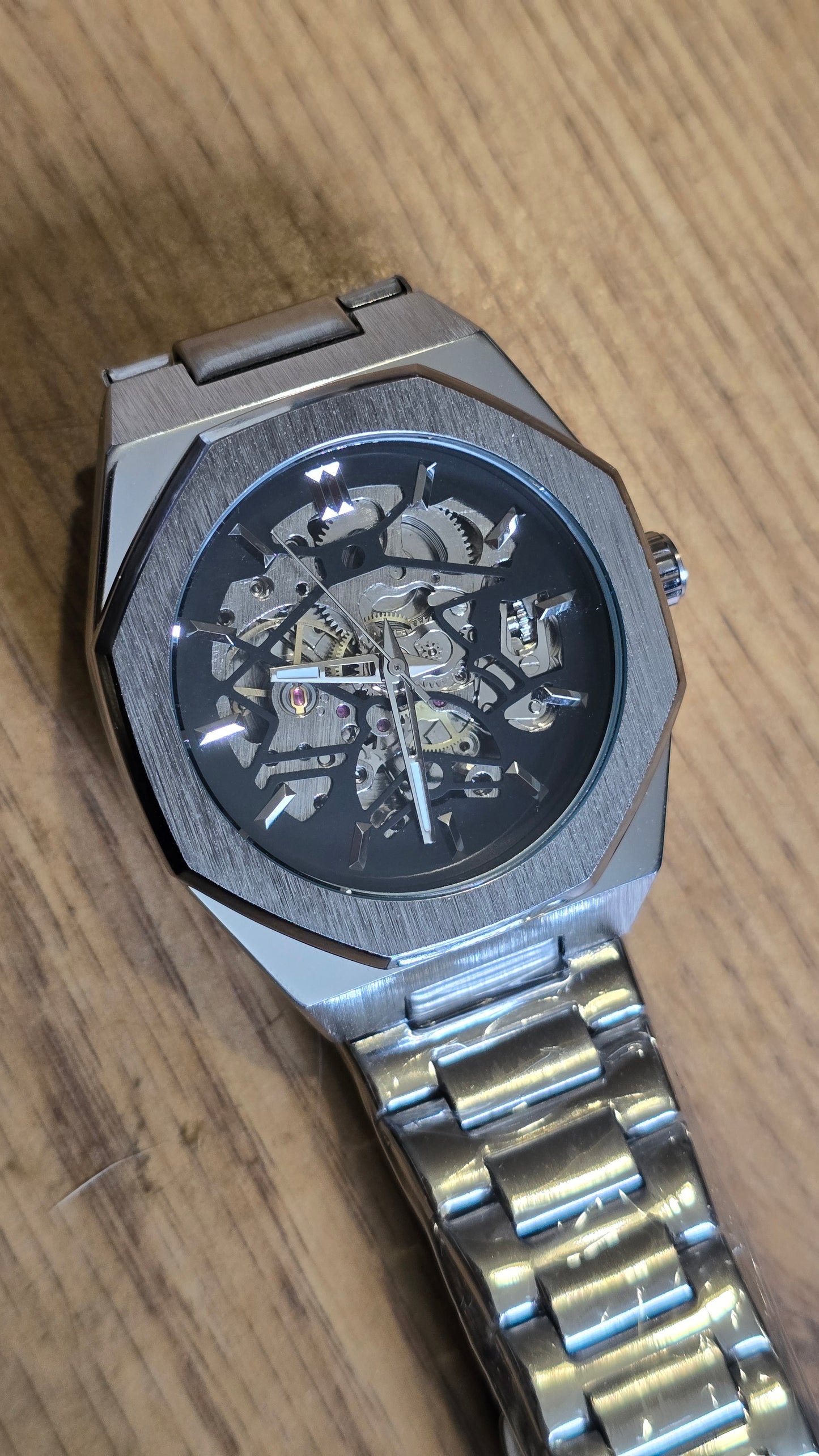 Automatic Silver Mechanical Self-Winding Mens Watch - New - 1