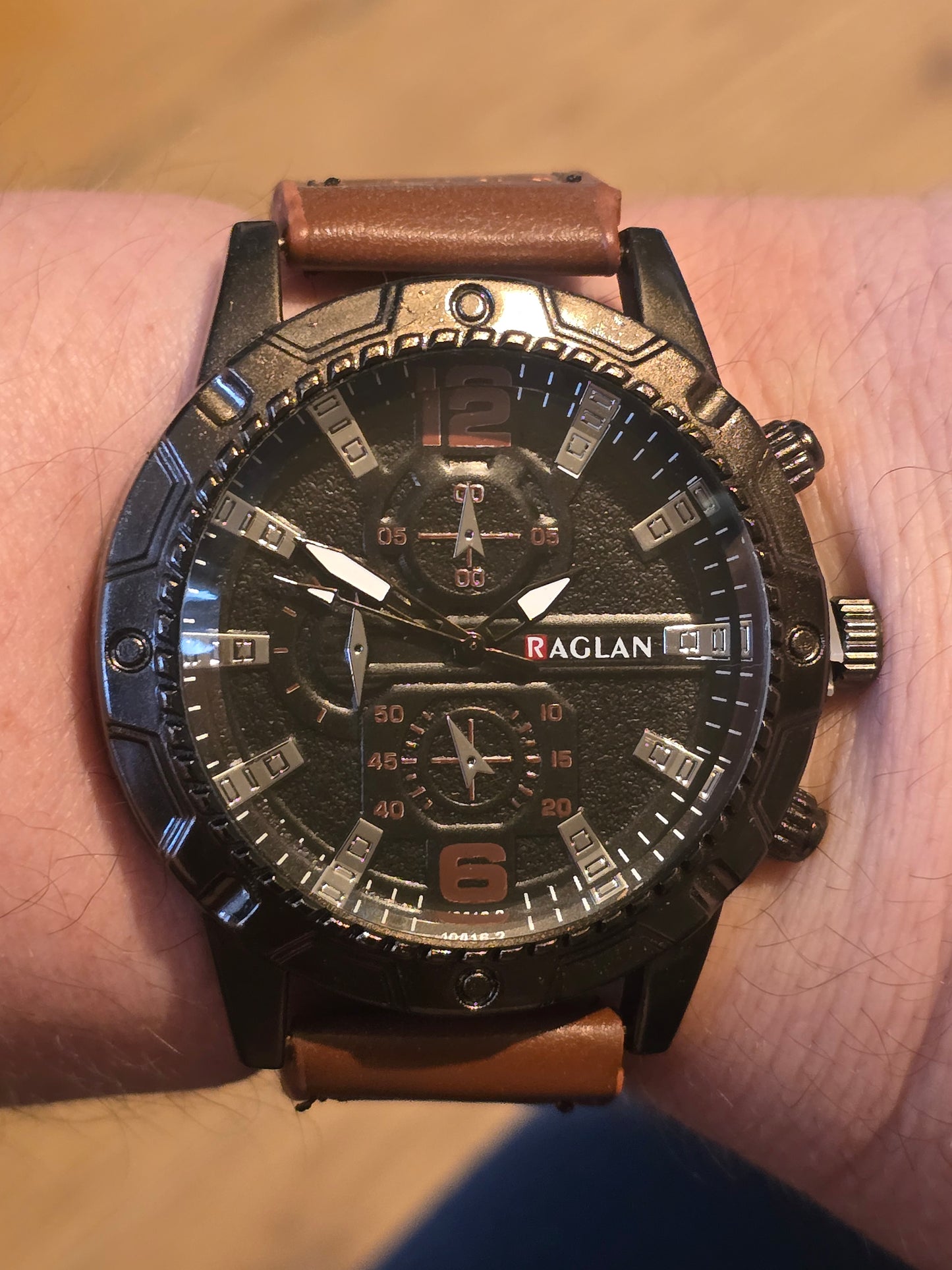 Raglan Mens Quartz Watch - Brown - New - 1