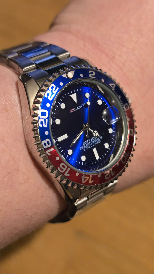 Arlanch Mens Quartz Watch - Pepsi - New - 1