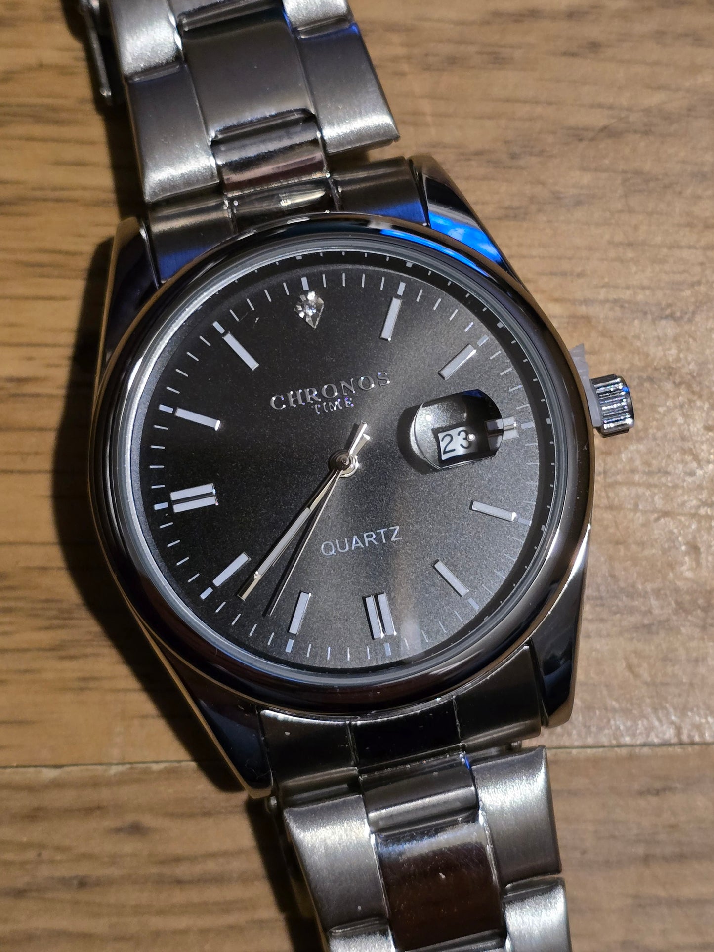 Chronos Black Mens Quartz Watch - New