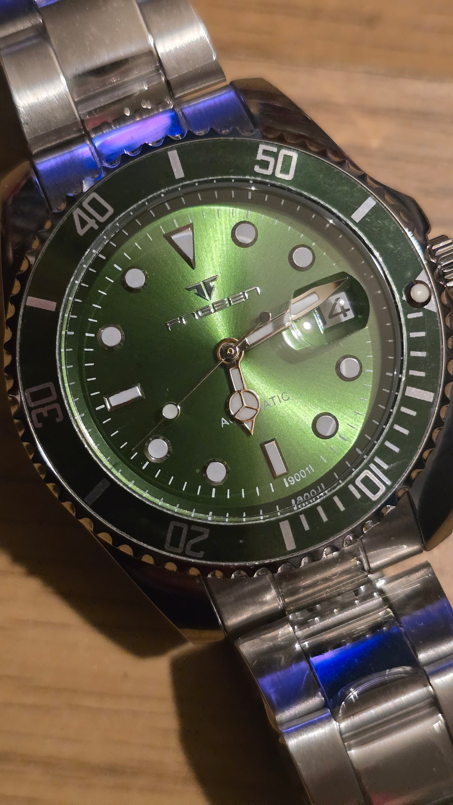 Fngeen Mens Automatic Self-Winding Watch - Green - New