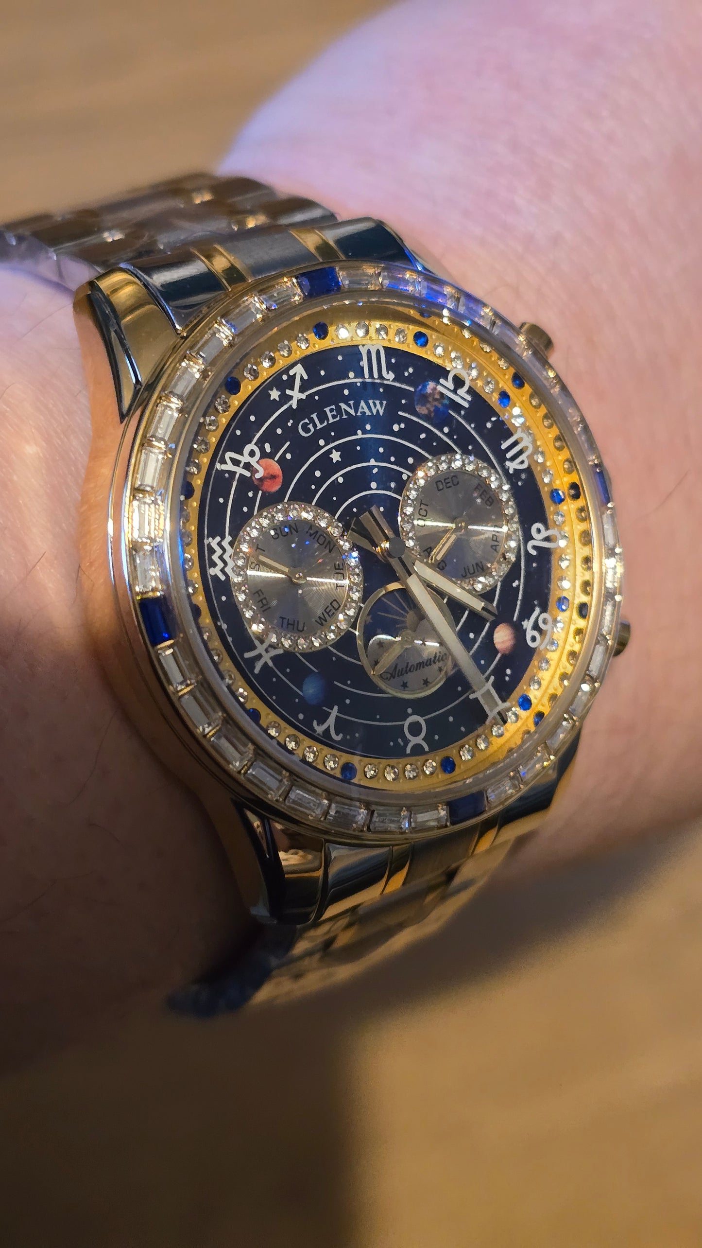 Glenaw Zodiac Starry Automatic Self-Winding Mens Watch - 1