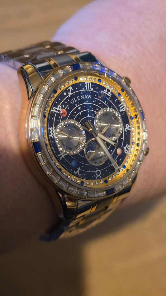 Glenaw Zodiac Starry Automatic Self-Winding Mens Watch - 1