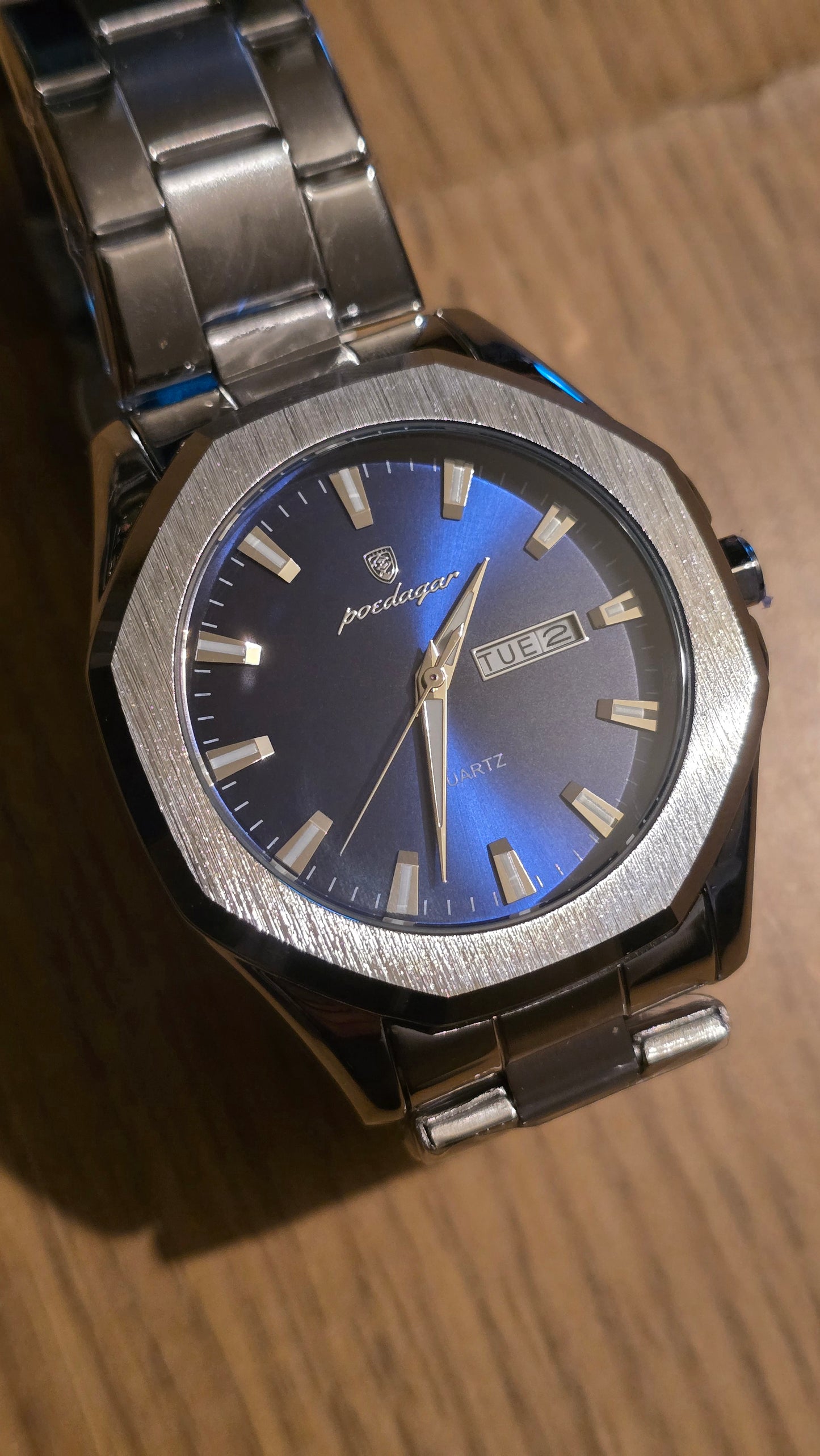 Poedagar Mens Quartz Watch - Silver - New - 1