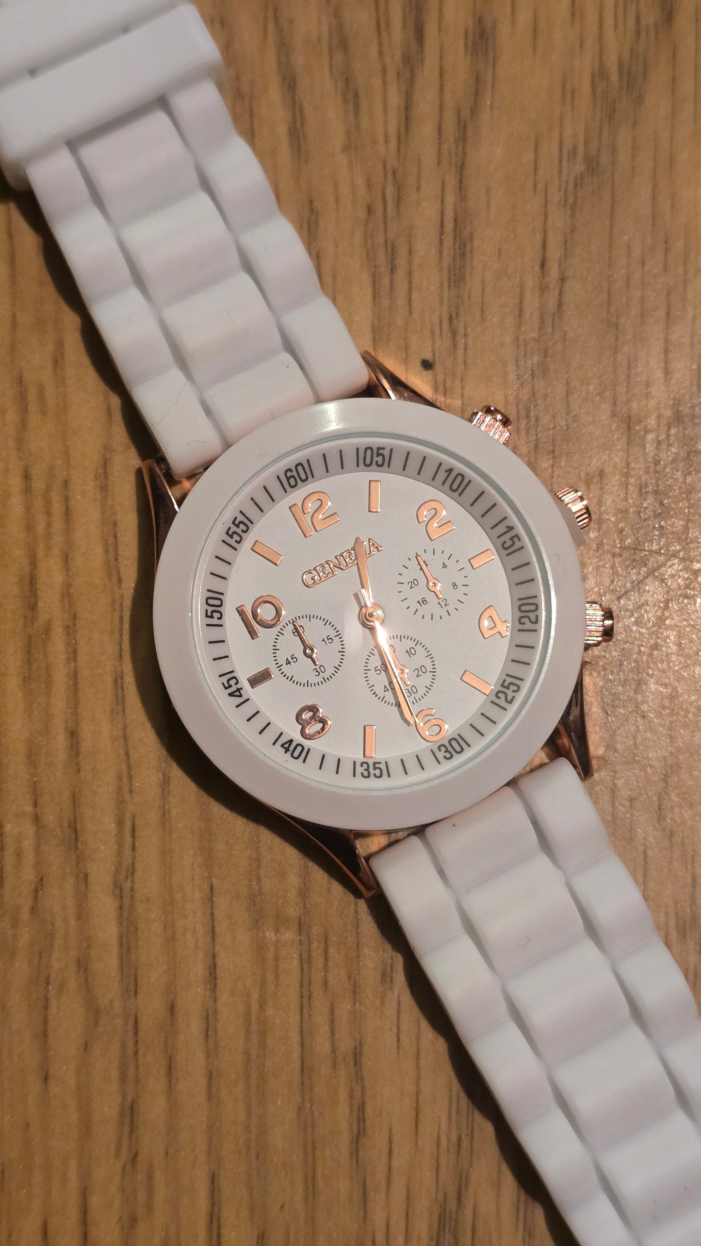 Geneva Ladies Quartz Watch - White - New