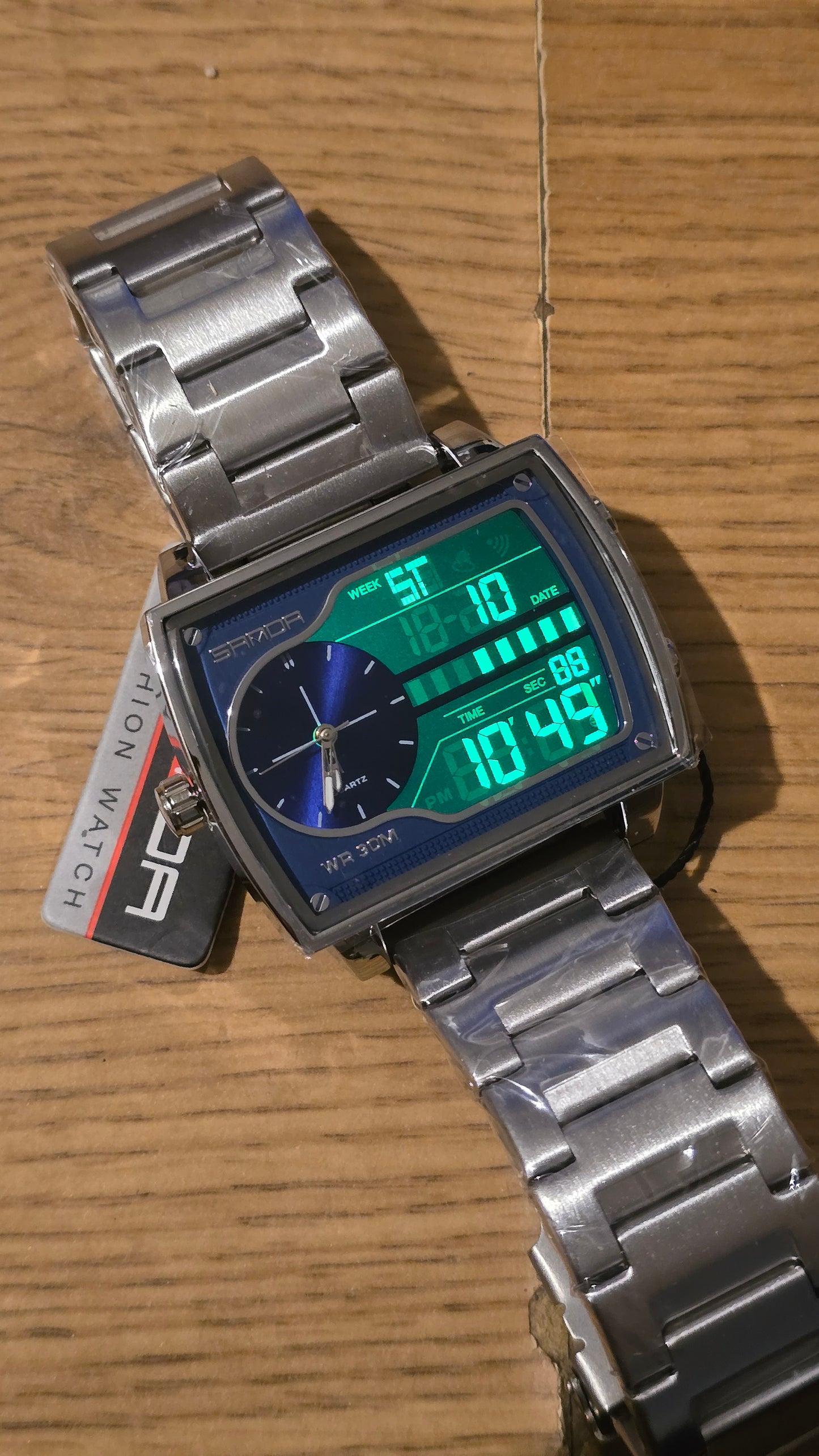 Sanda Mens Analogue / Digital Quartz Watch - New - 1