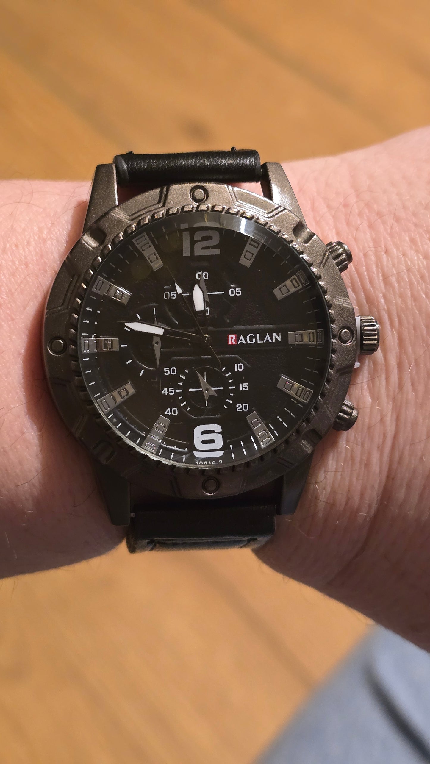 Raglan Mens Quartz Watch - Black - New