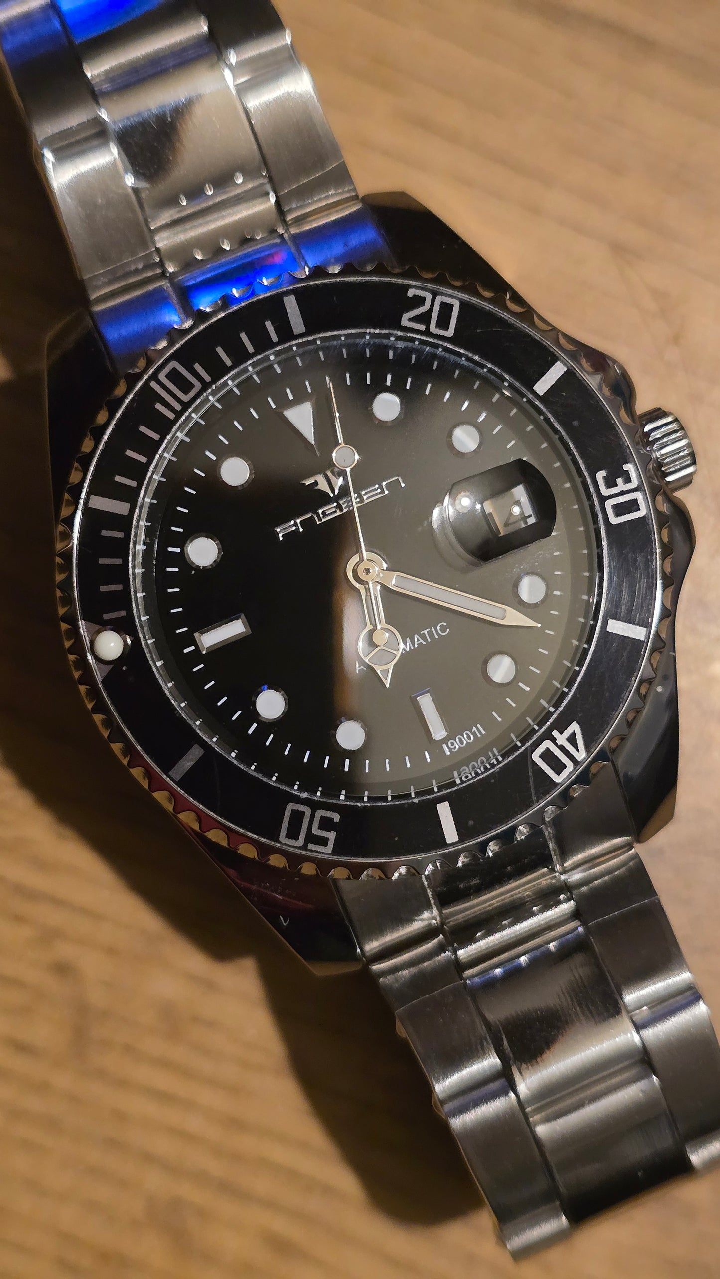 Fngeen Mens Automatic Self-Winding Watch - Black - New