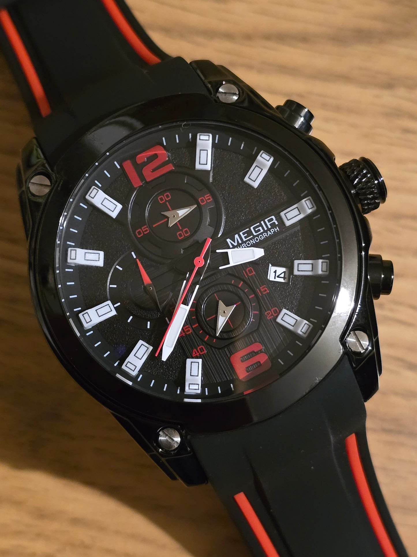 Megir Mens Chronograph Quartz Sports Watch - New - 1