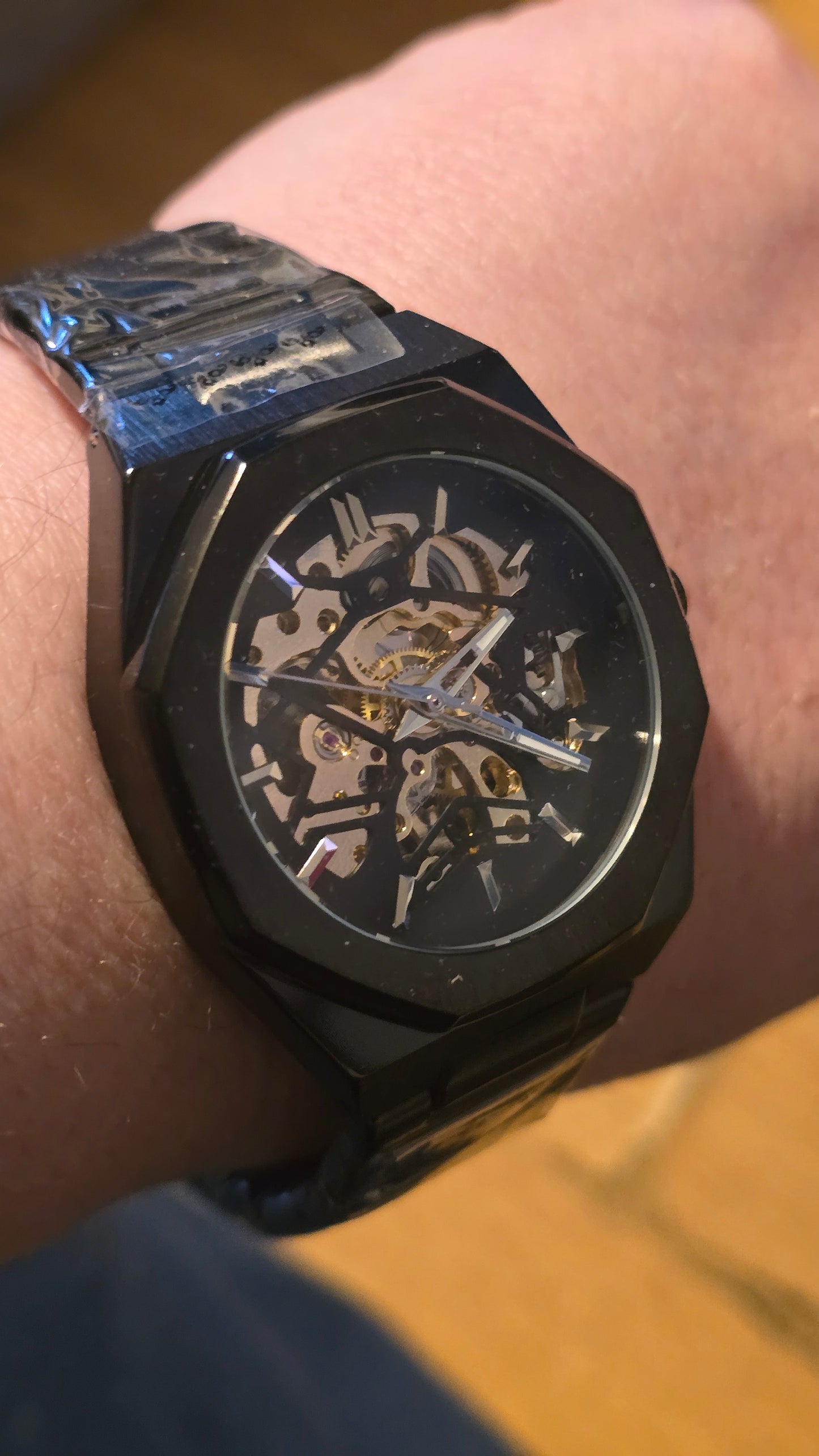 Automatic Black Mechanical Self-Winding Mens Watch - New - 1