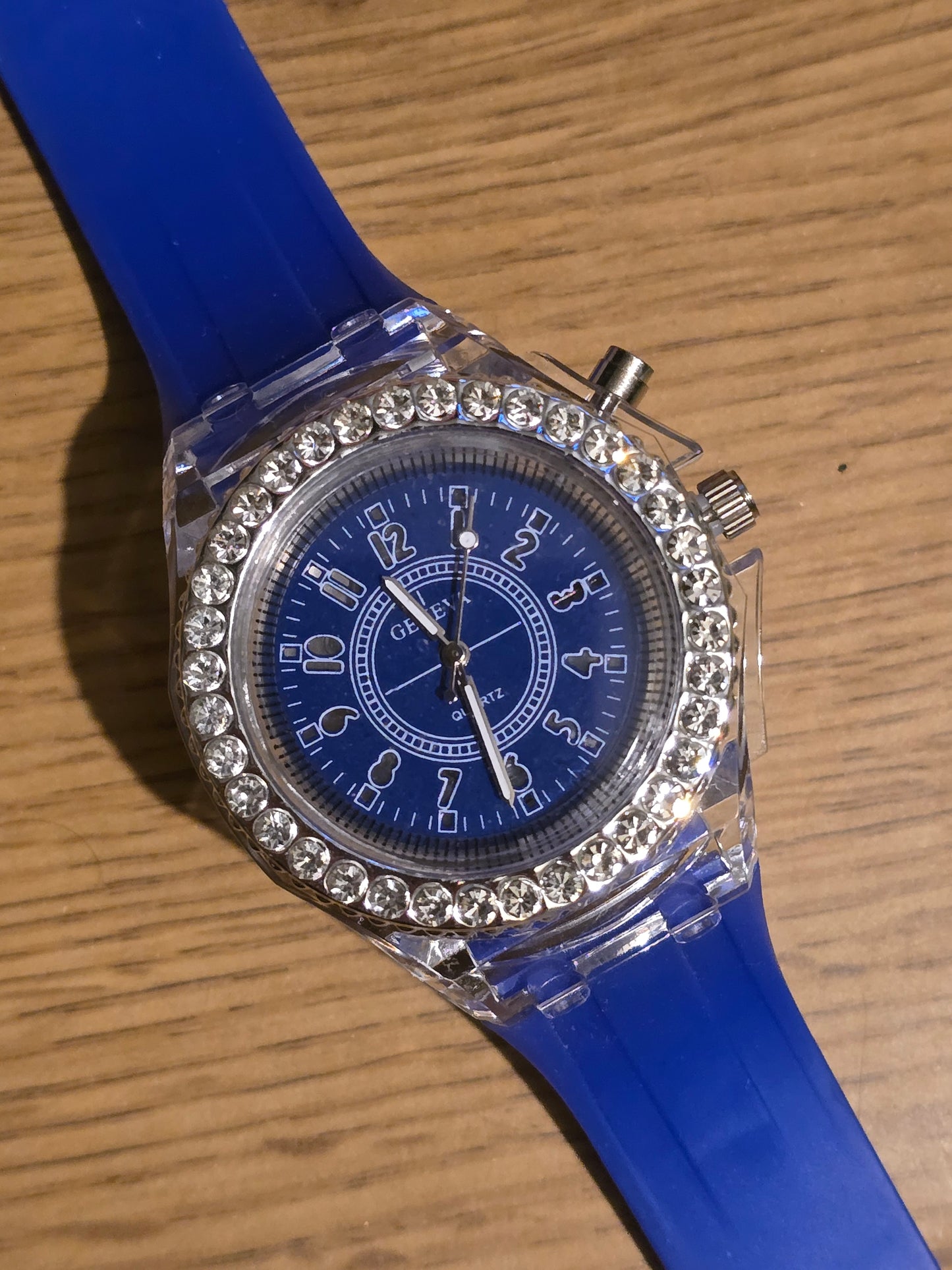 Geneva Unisex Multi-coloured LED Quartz Watch - New