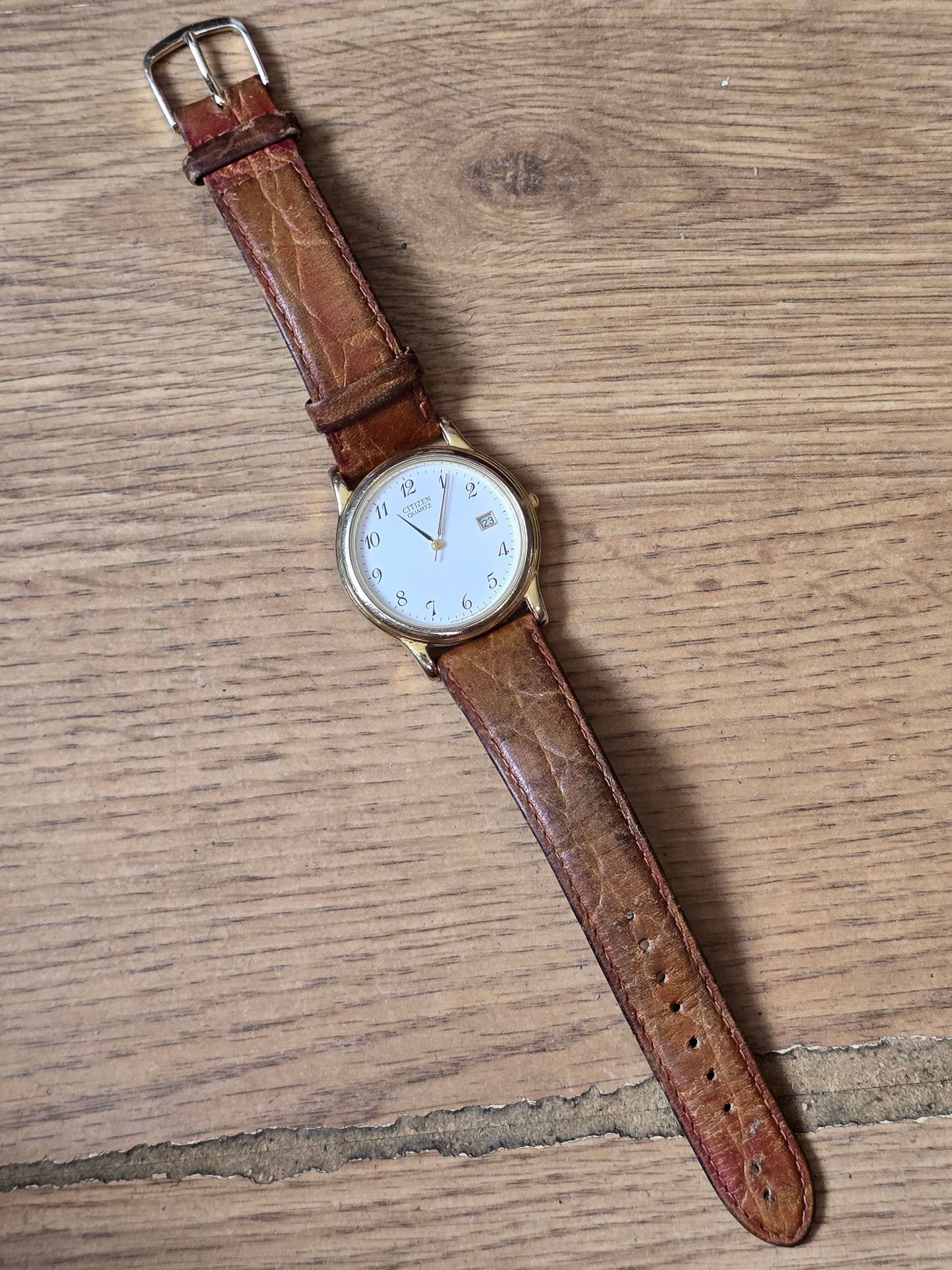 Citizen Gold Plated Unisex Quartz Watch - Pre-owned