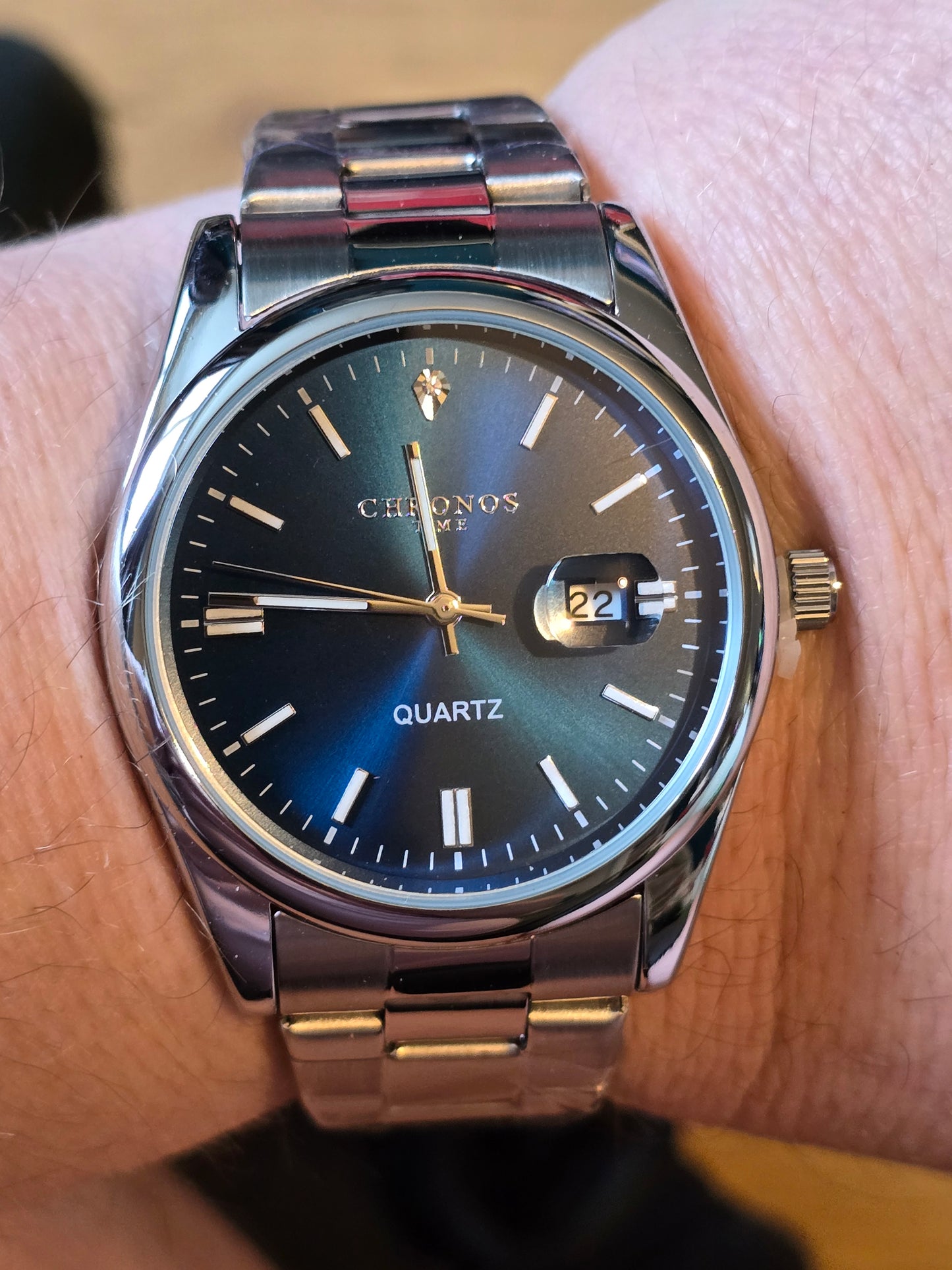 Chronos Mens Quartz Watch - Blue - New - 2