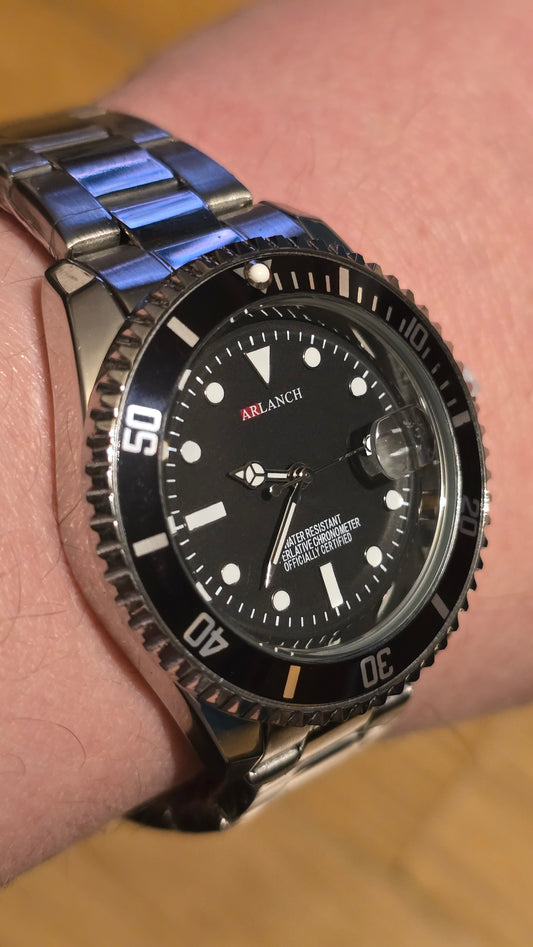 Arlanch Mens Quartz Watch - Black - New - 1