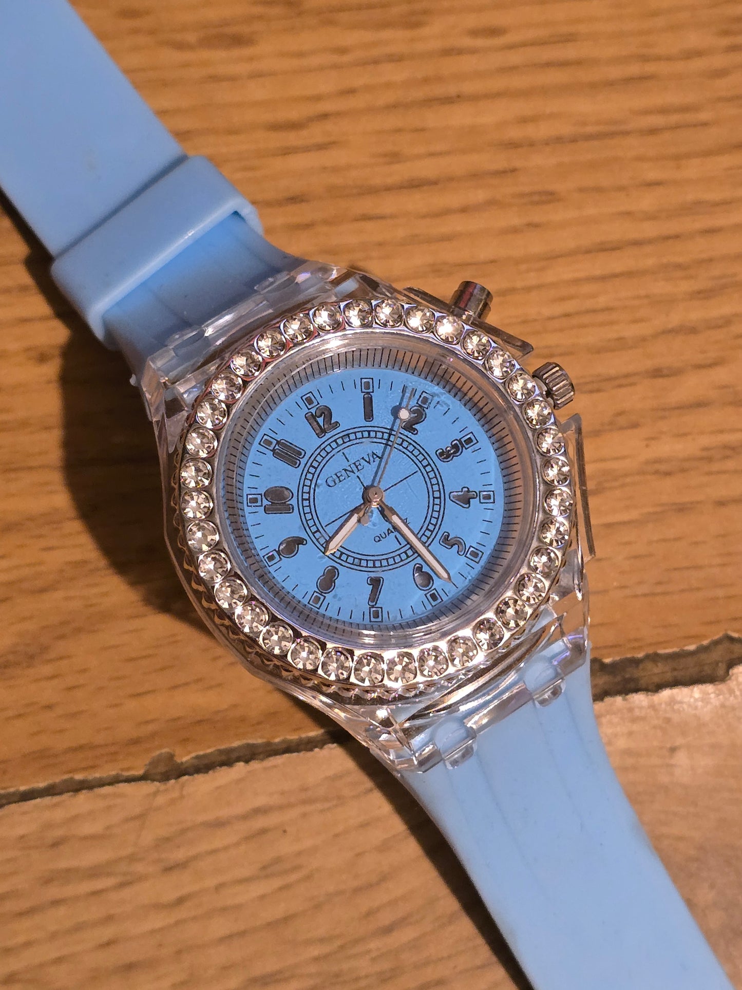 Geneva Unisex Multi-coloured LED Quartz Watch - New