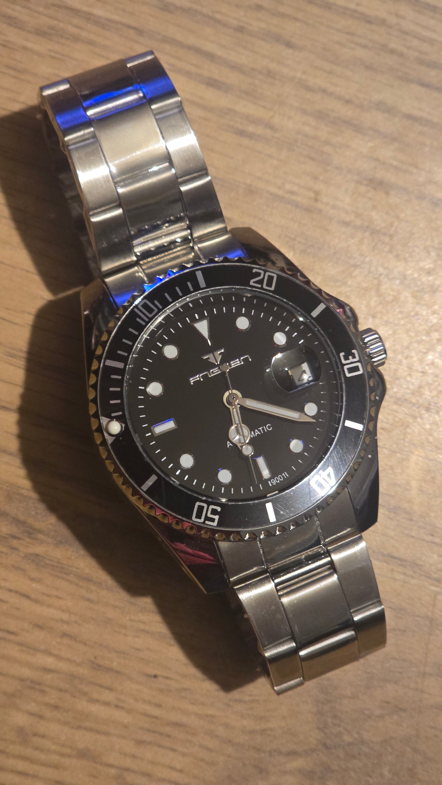 Fngeen Mens Automatic Self-Winding Watch - Black - New