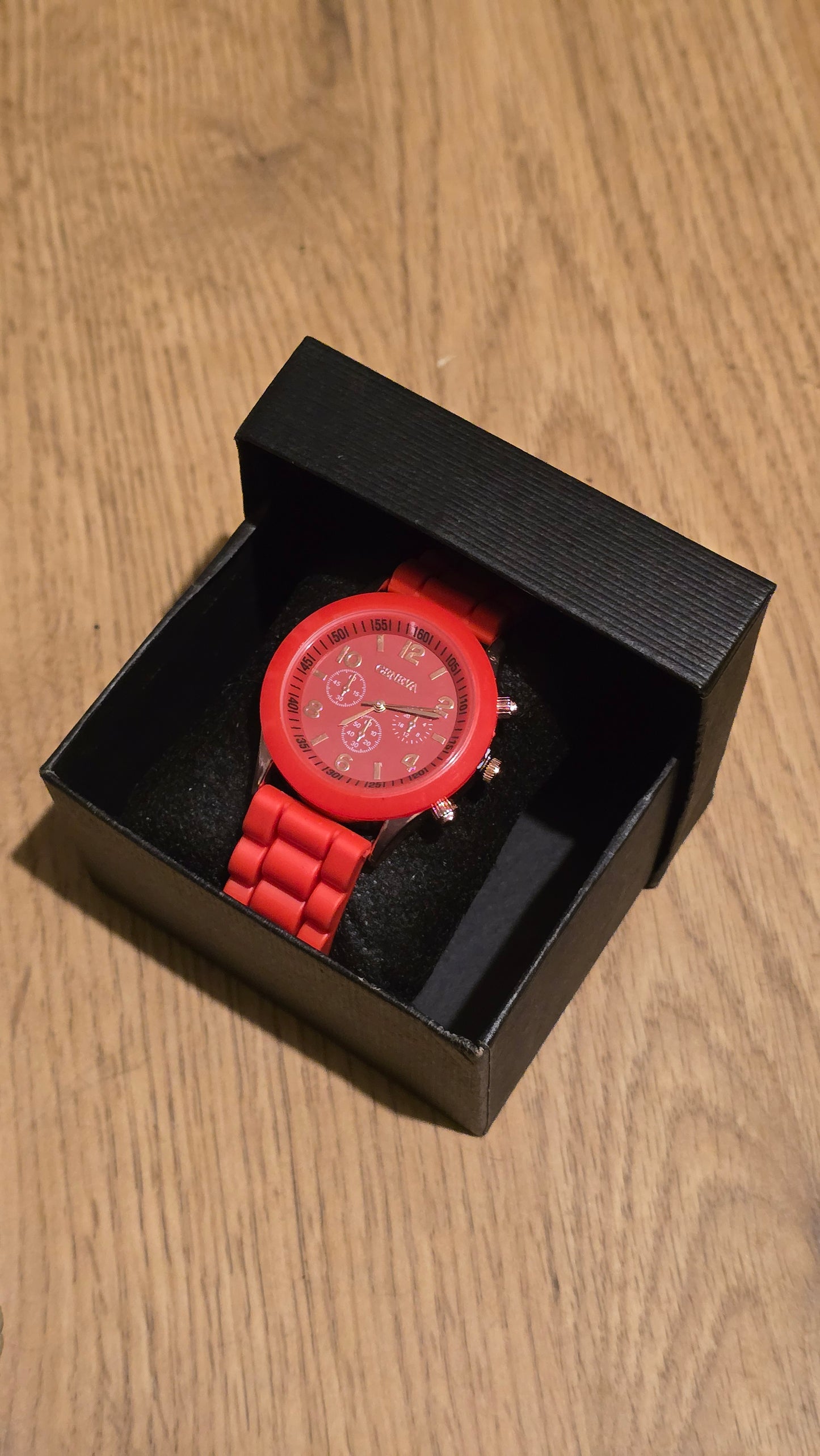 Geneva Ladies Quartz Watch - Red - New