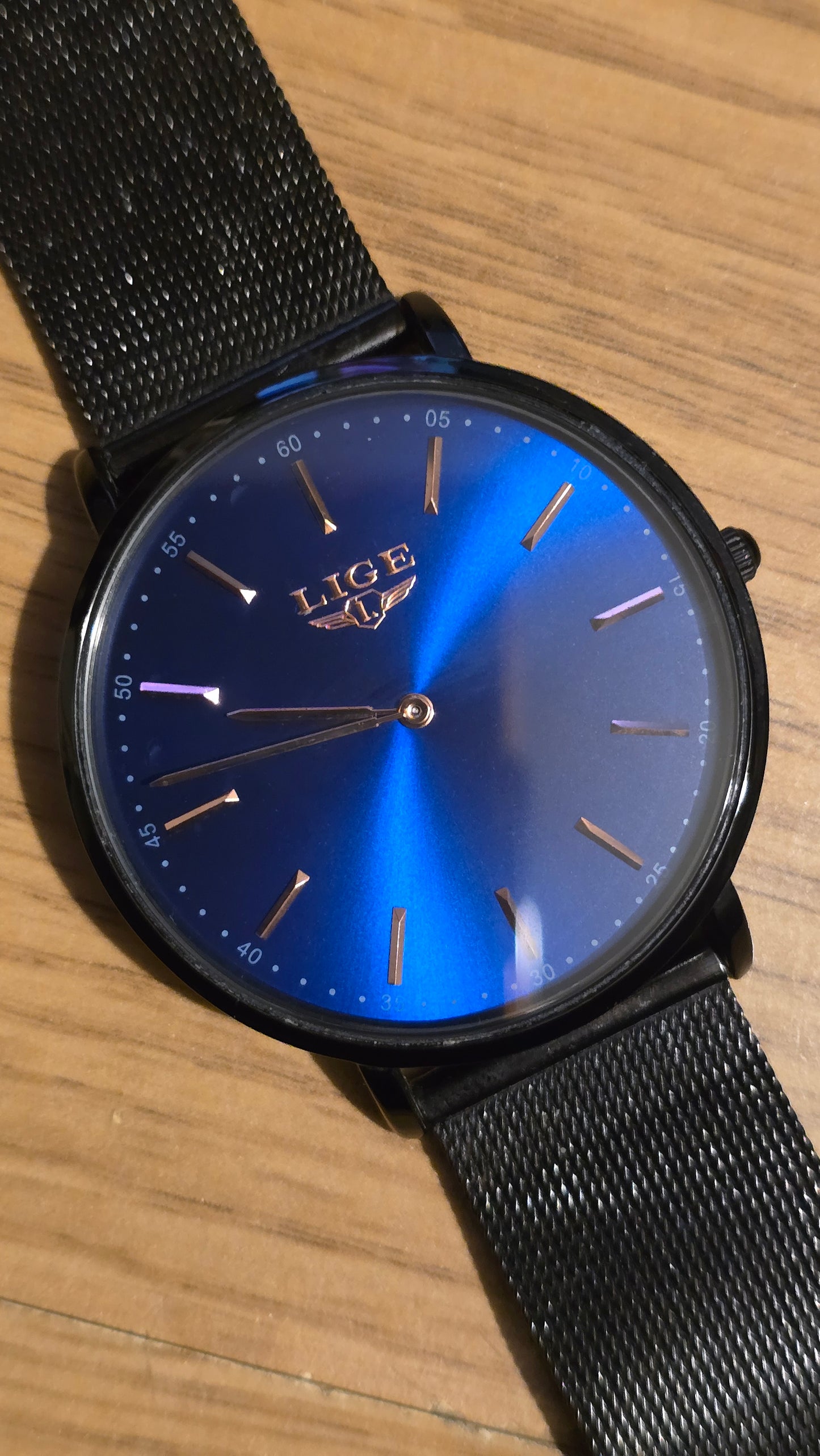 Lige Mens Quartz Dress Watch - New