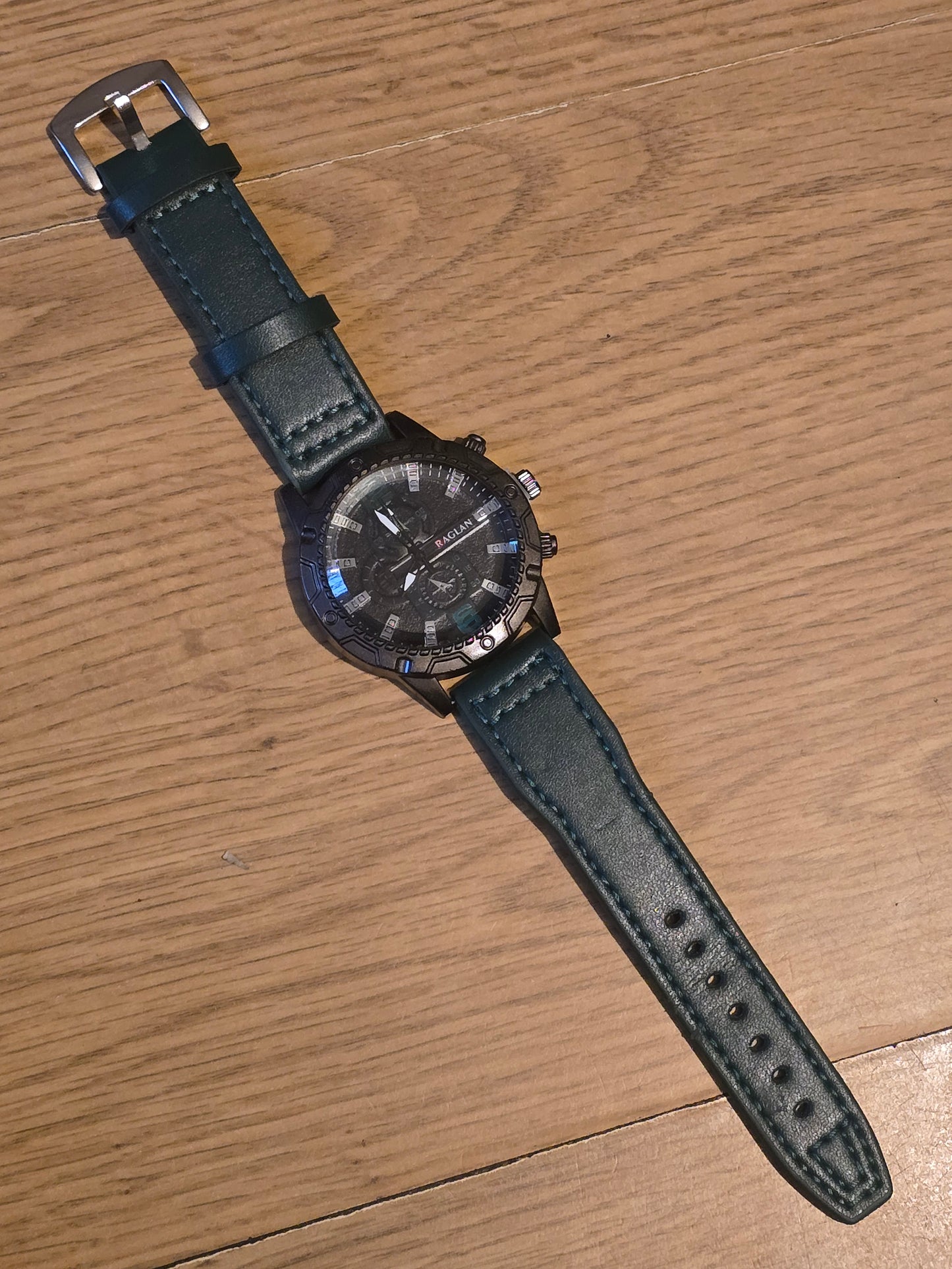 Raglan Mens Quartz Watch - Green - New - 1