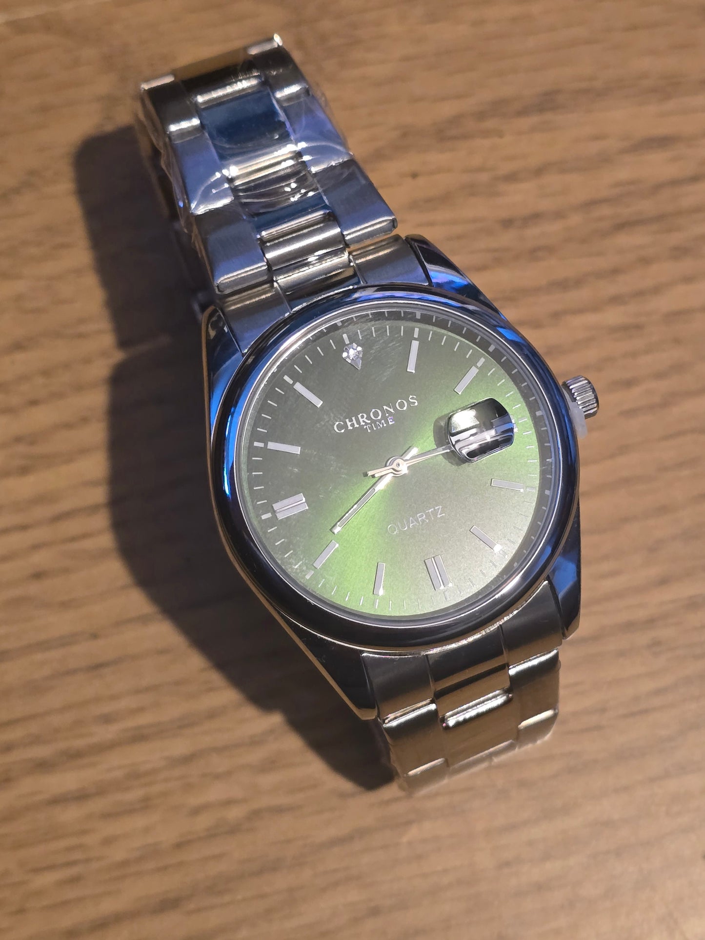 Chronos Green Mens Quartz Watch - New