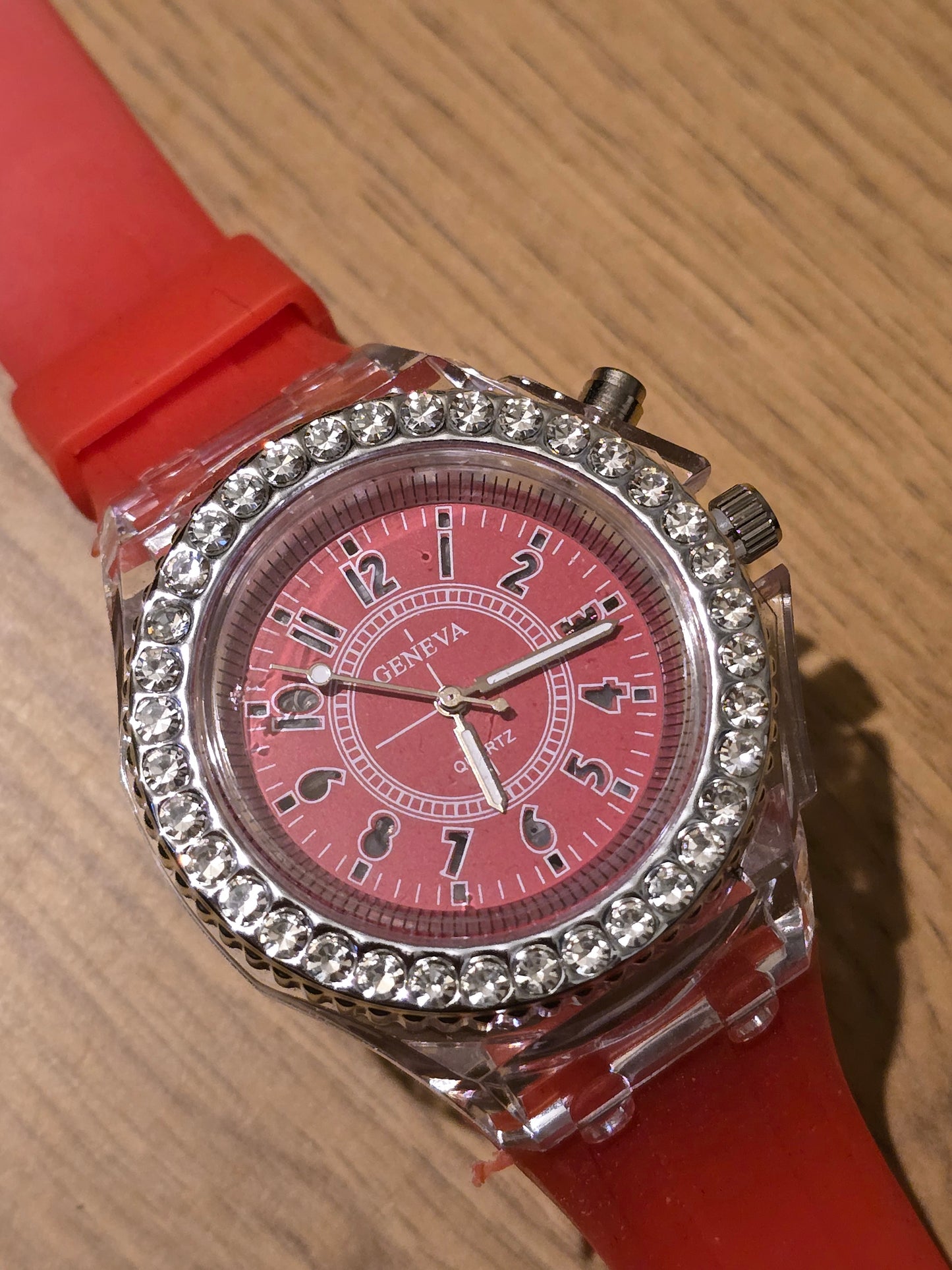 Geneva Unisex Multi-coloured LED Quartz Watch - New