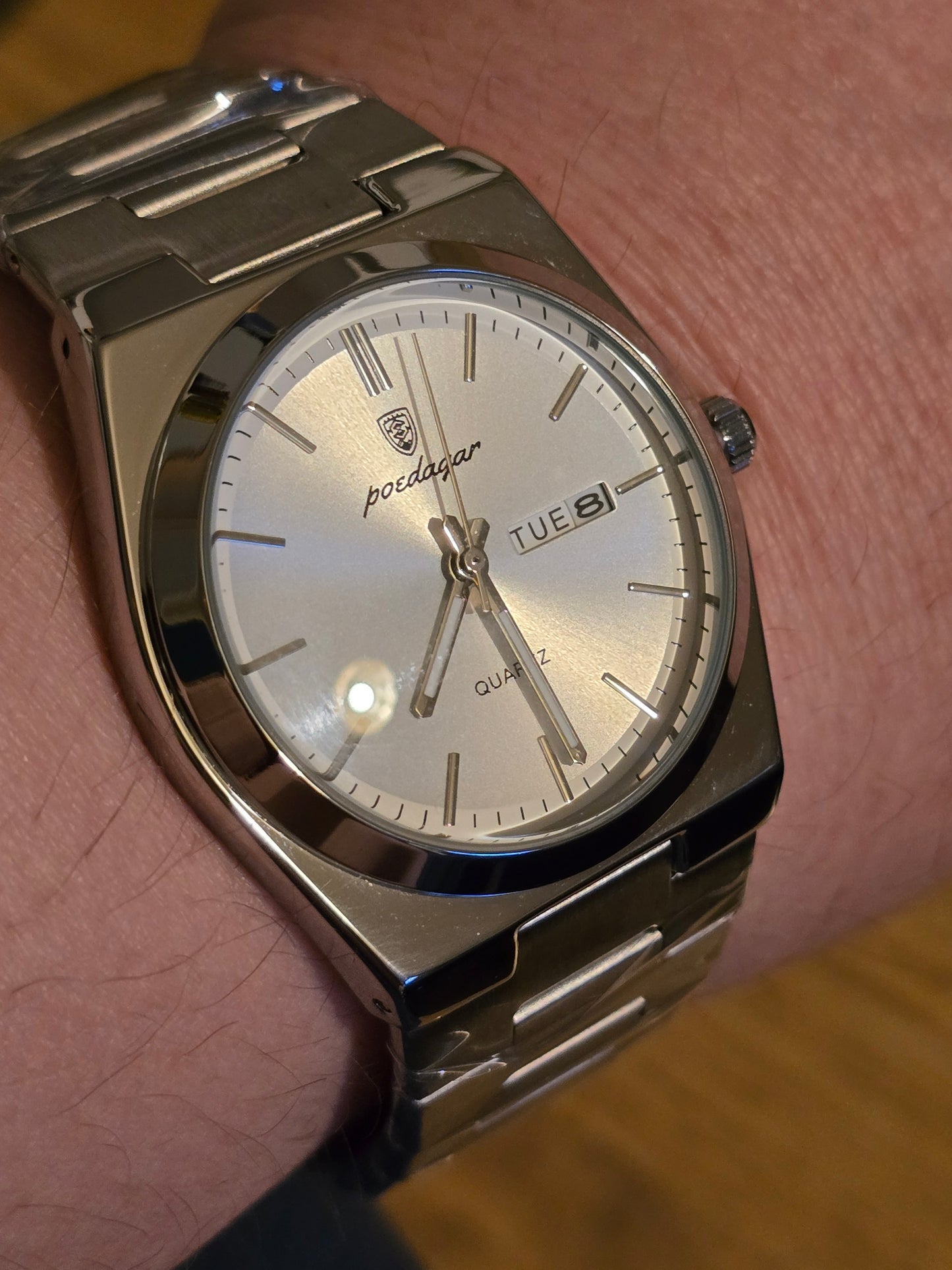 Poedagar Mens Quartz Watch - Silver - New - 2