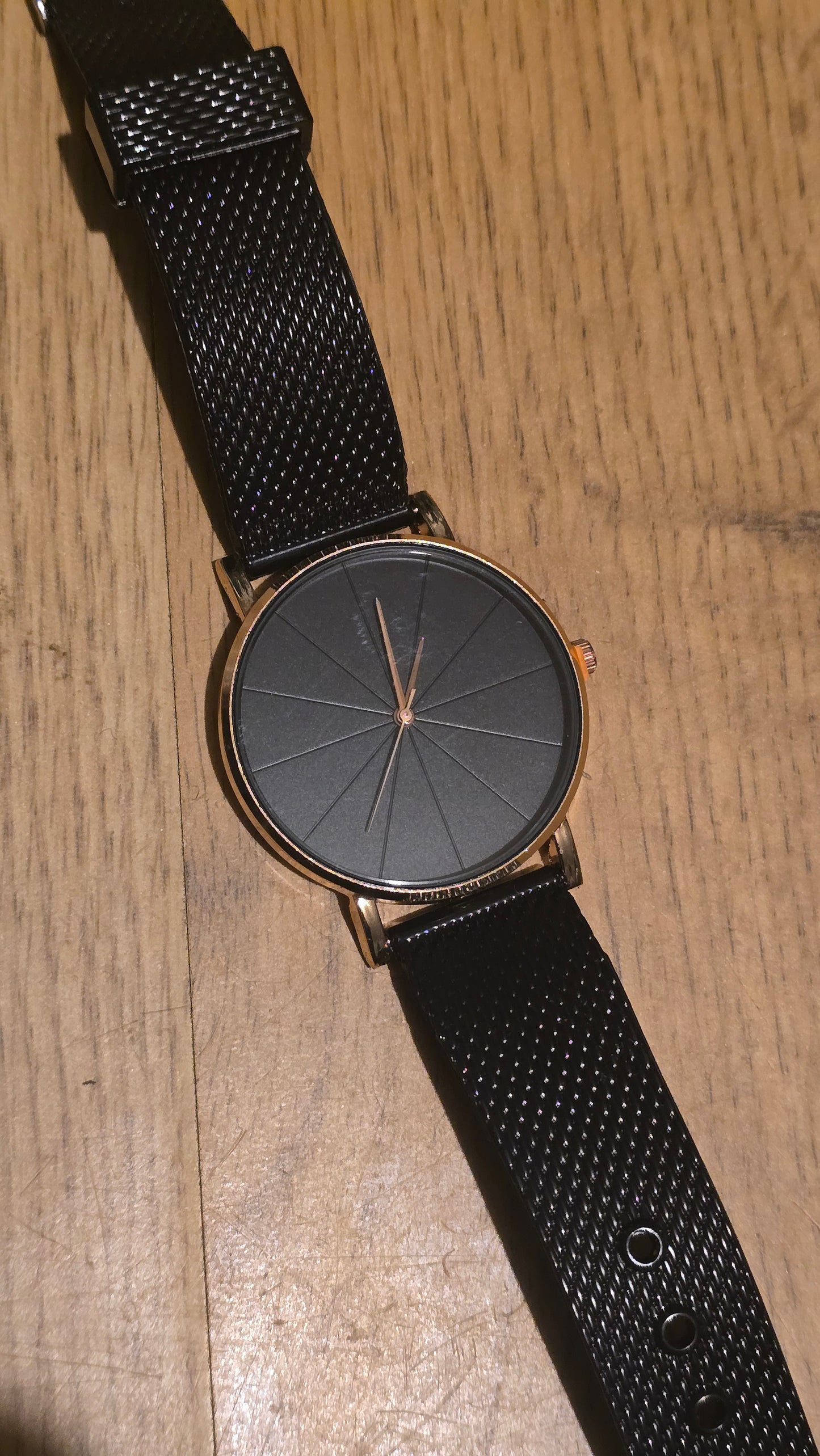 Ladies Black Mesh Quartz Watch - New