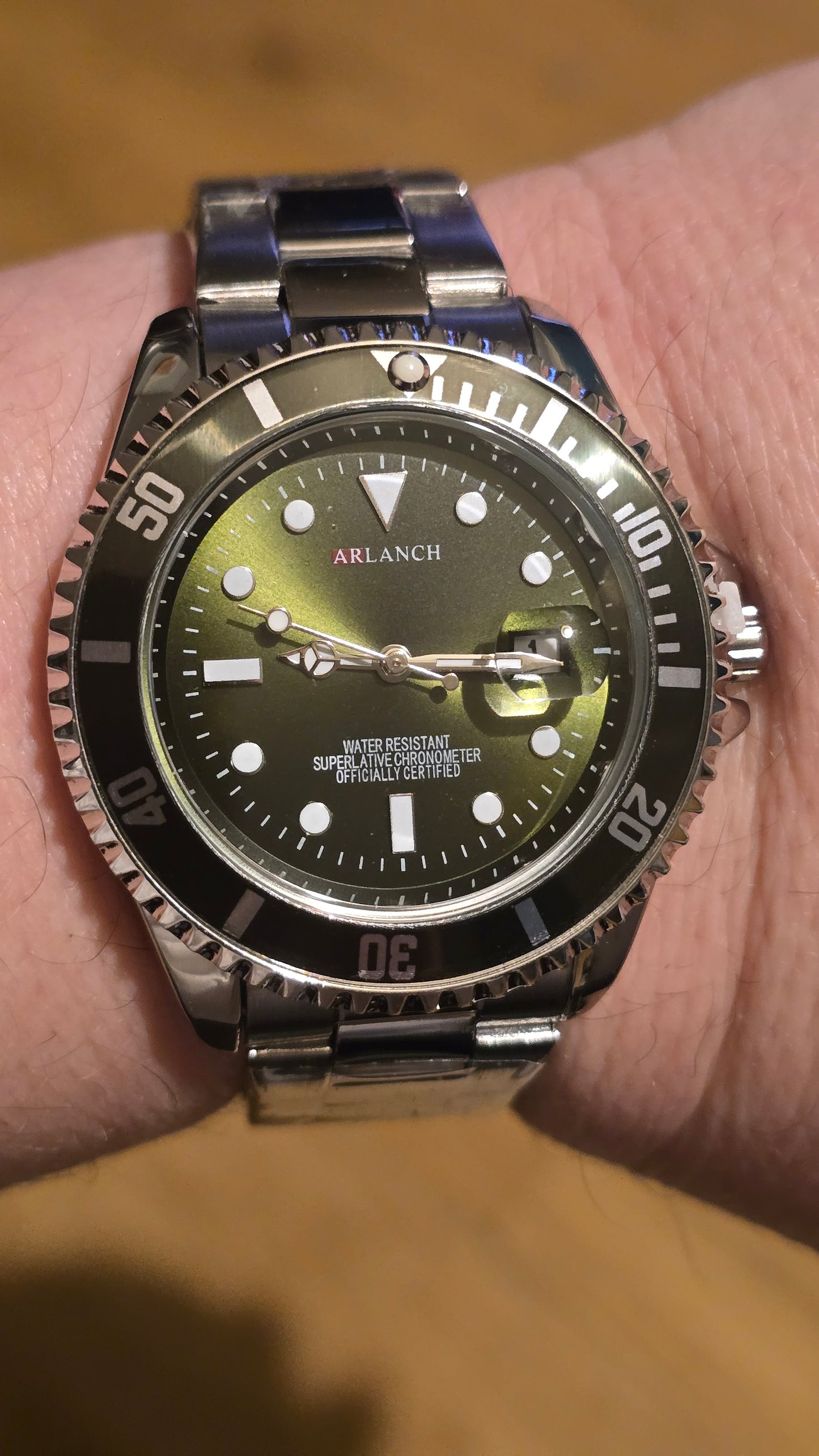 Arlanch Mens Quartz Watch - Green - New - 1