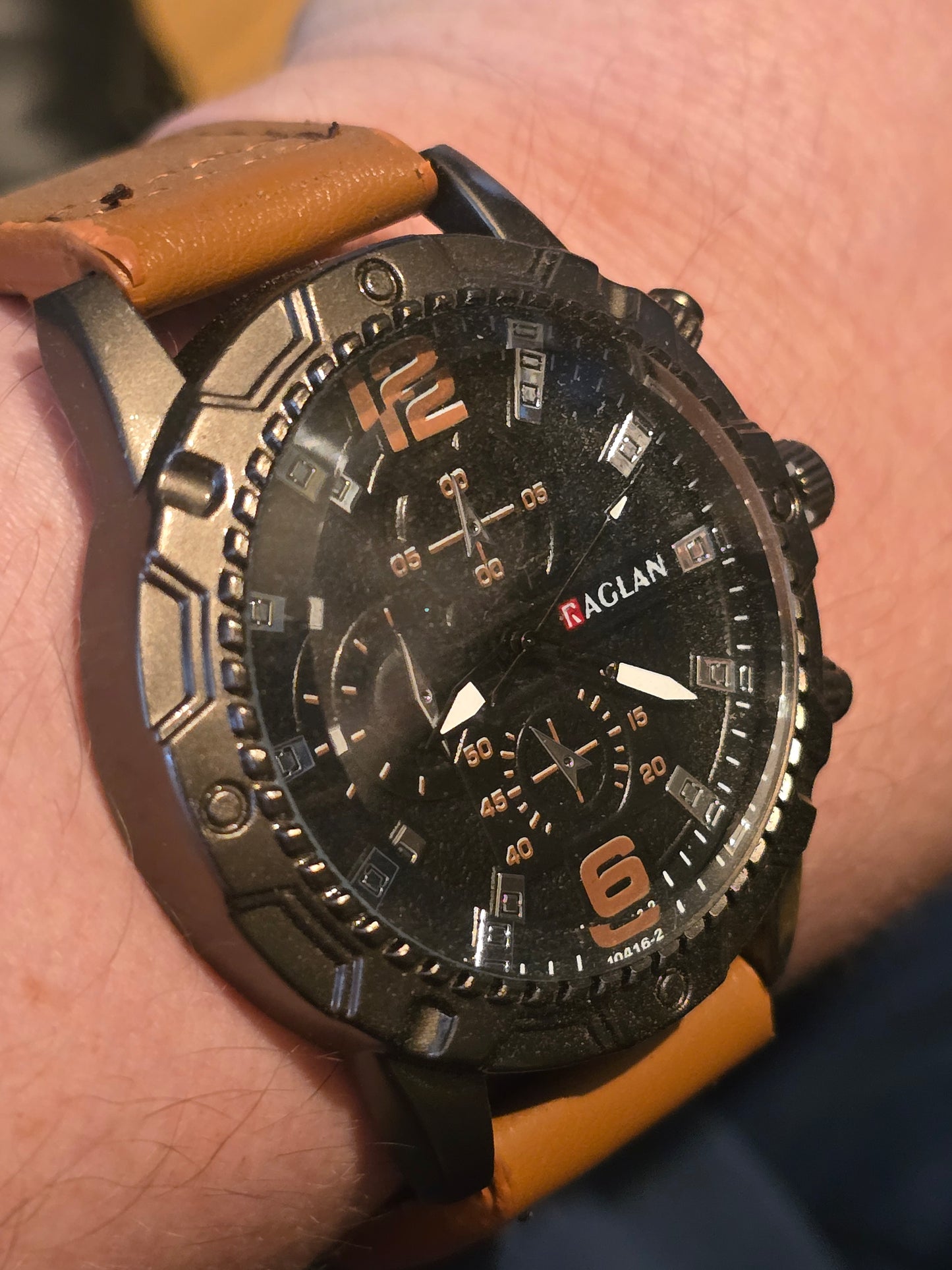 Raglan Mens Quartz Watch - Tan - New - 1