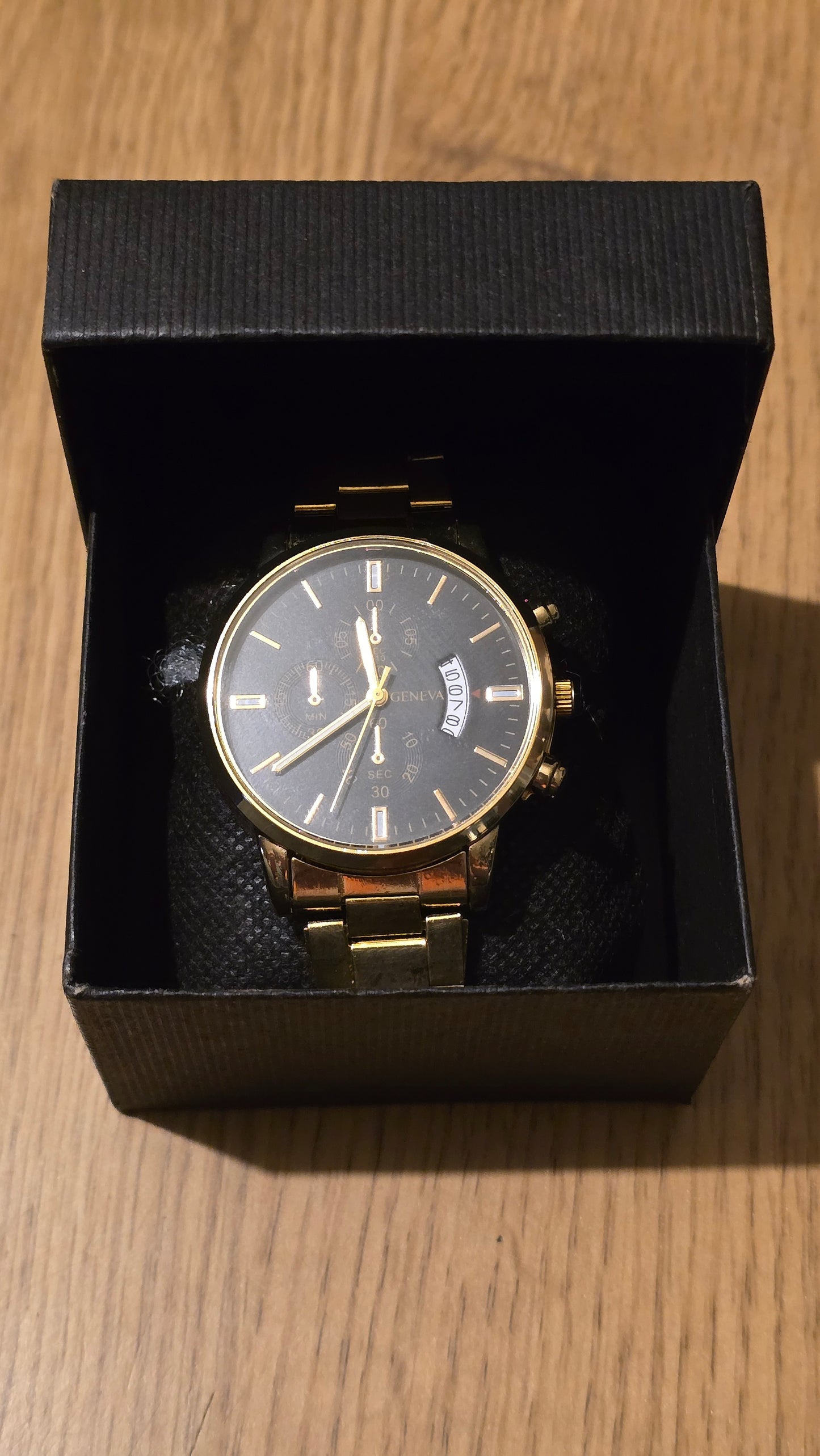 Geneva Gold Coloured Mens Quartz Watch