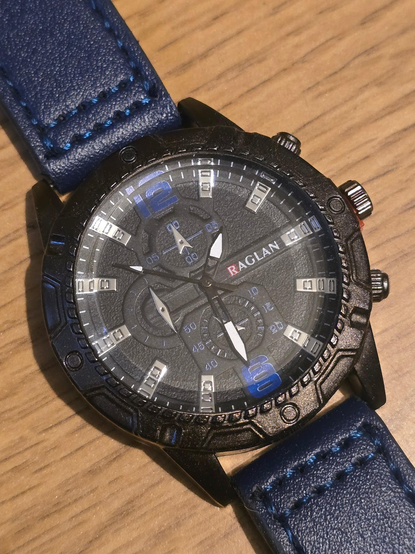 Raglan Mens Quartz Watch - Blue - New - 1