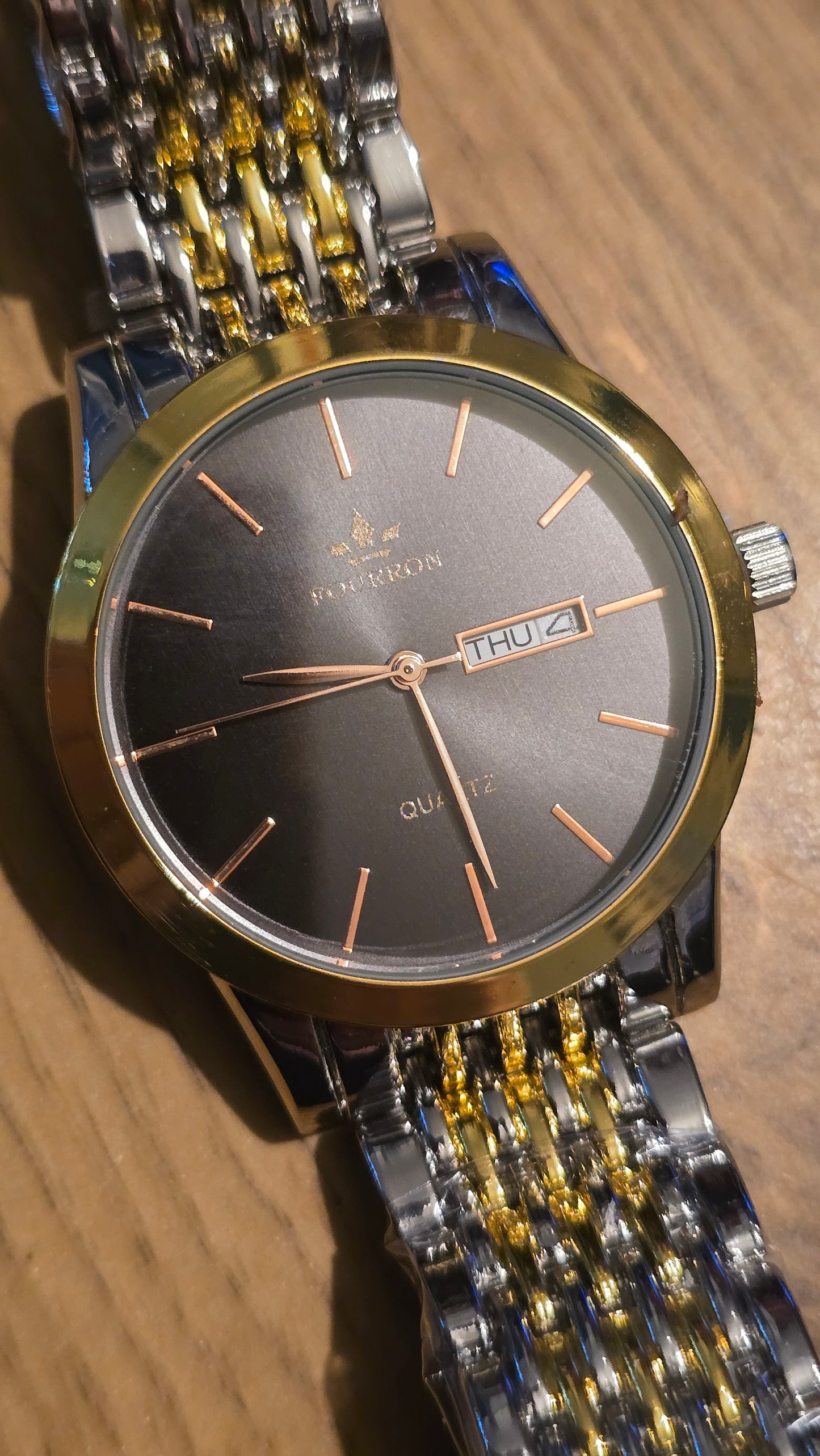 Fourron Mens Bi-Colour Quartz Watch - New