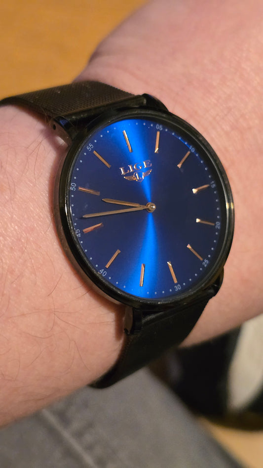 Lige Mens Quartz Dress Watch - New