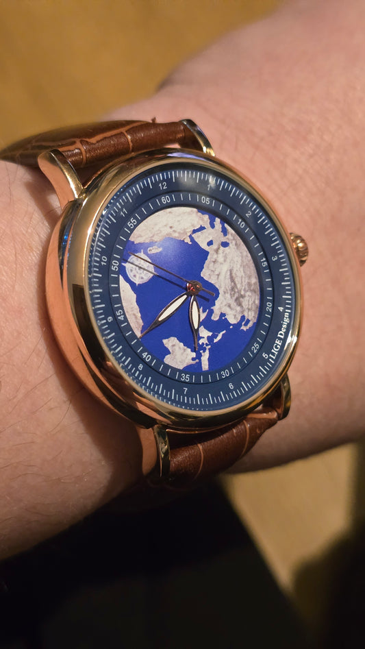 Lige Mens Earth Quartz Watch - New