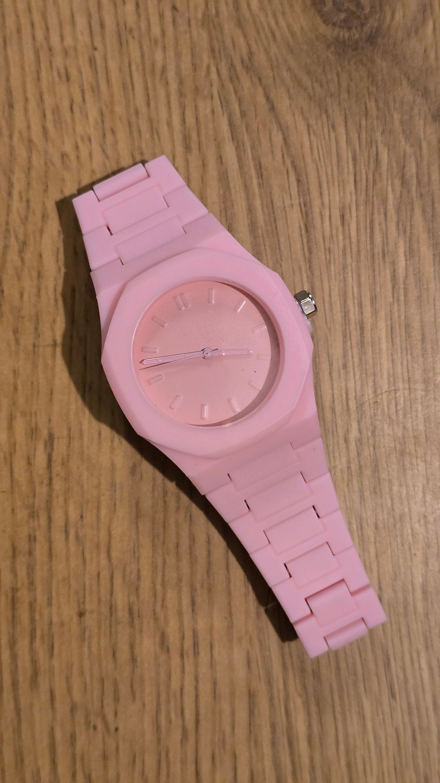 Mens / Unisex Pink Quartz Watch - New