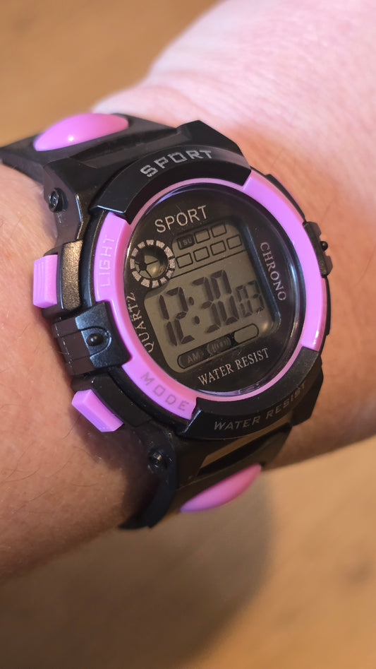 WYW Digital Sports Watch - Unisex - Purple - New