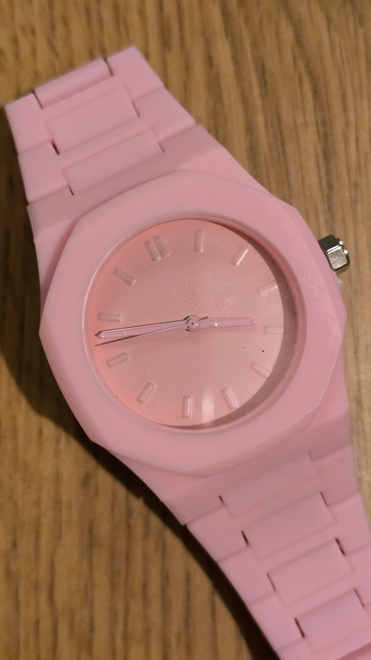Mens / Unisex Pink Quartz Watch - New