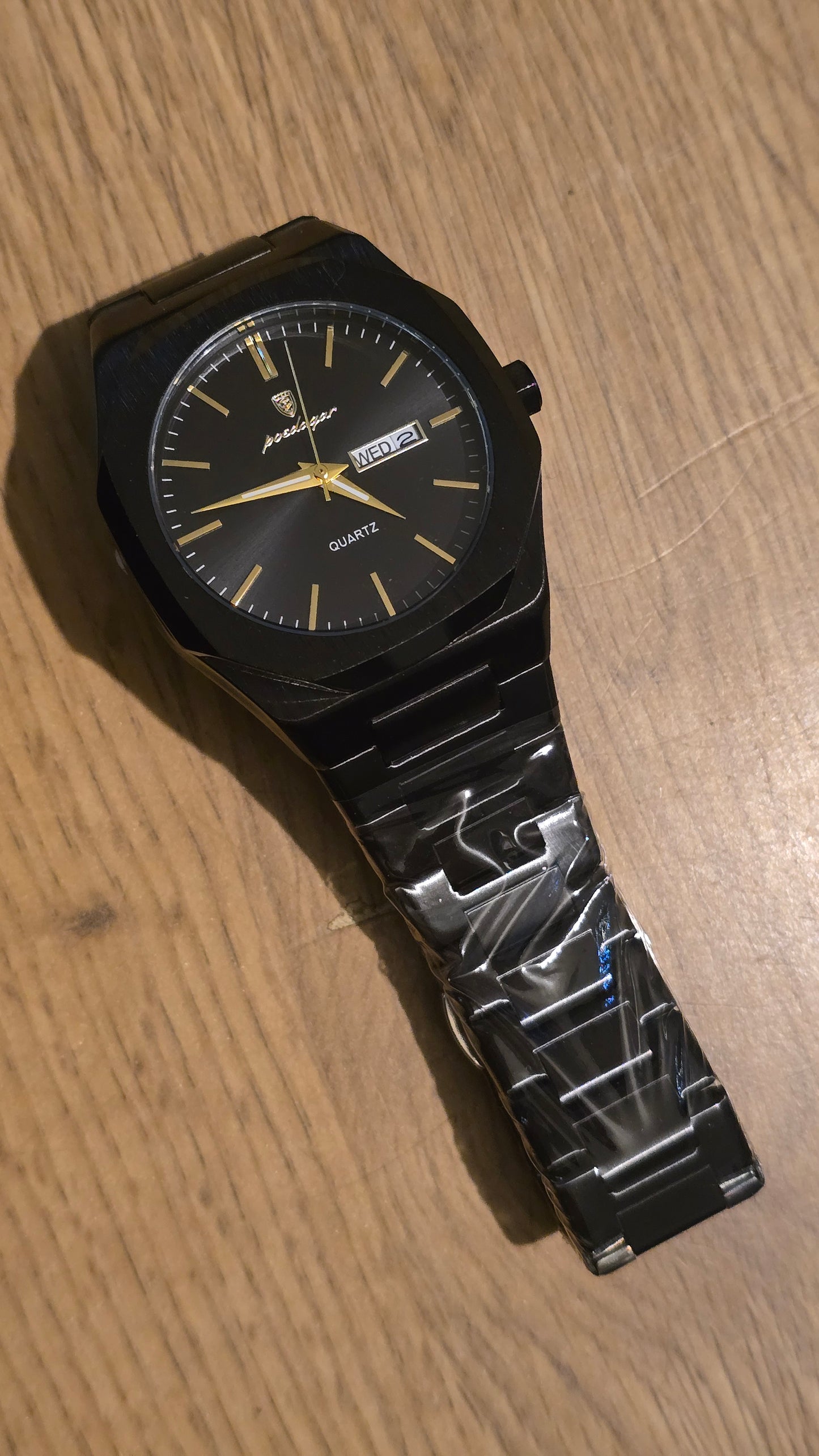 Poedagar Mens Quartz Watch - Black - New