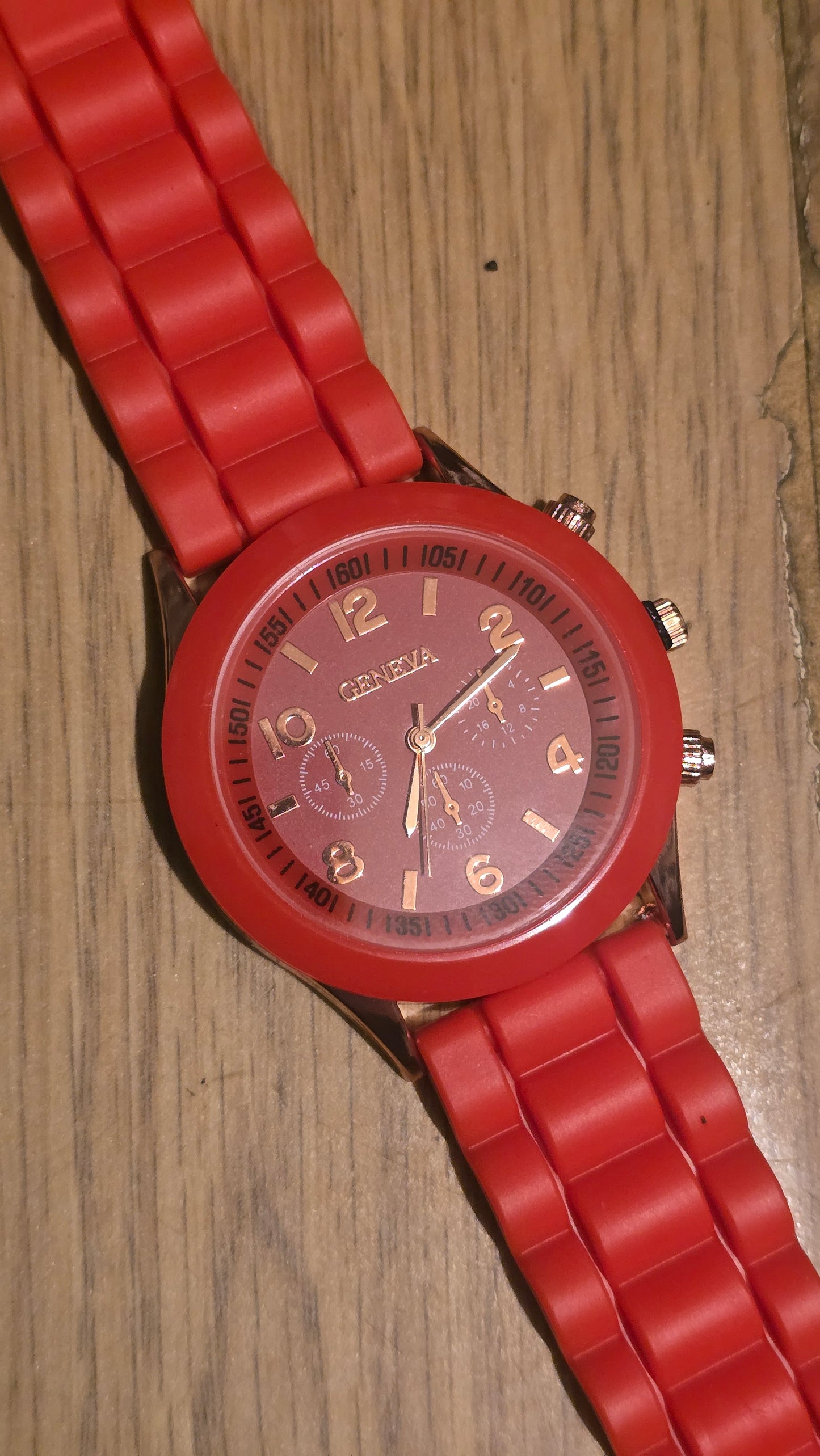 Geneva Ladies Quartz Watch - Red - New
