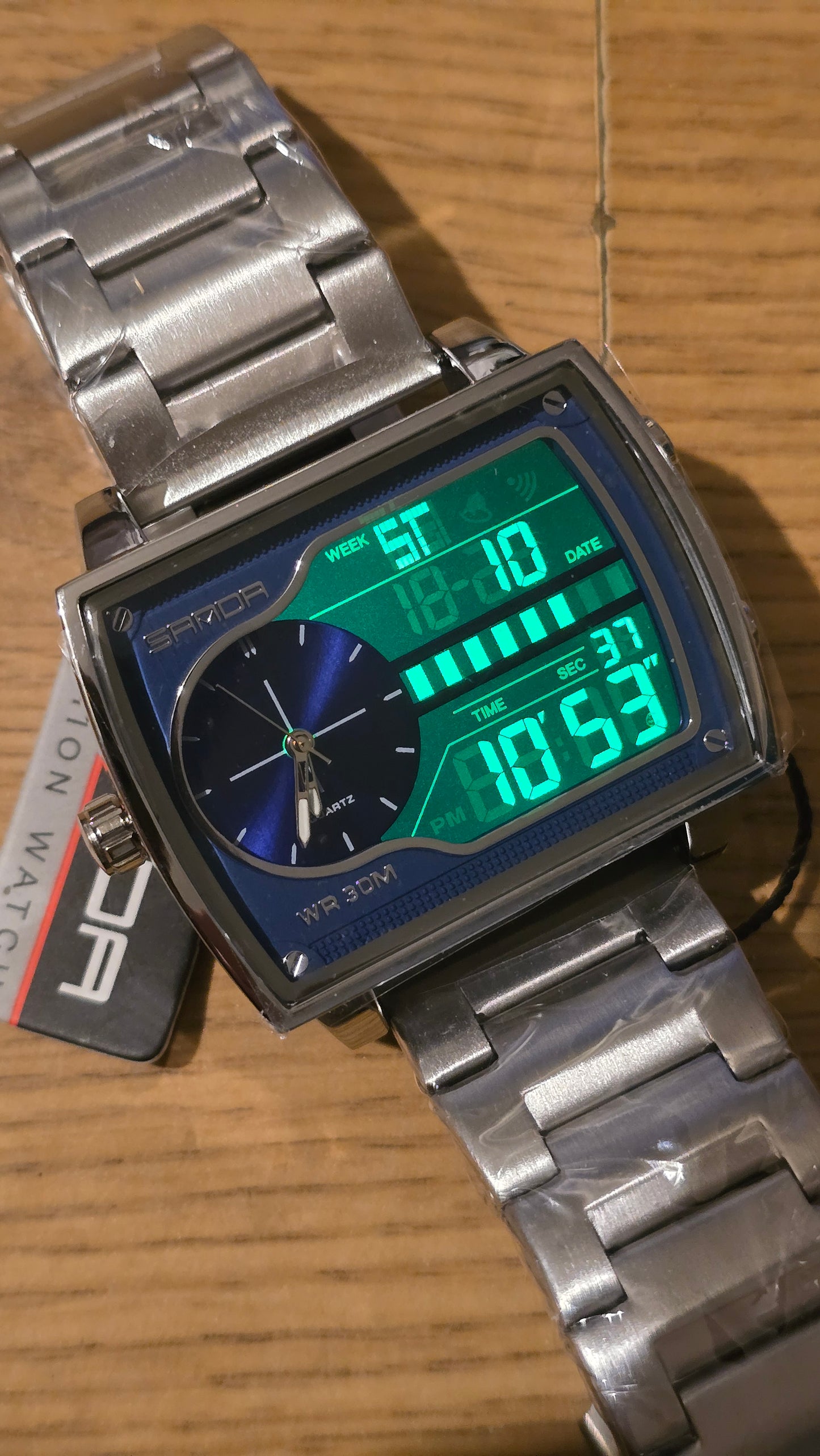 Sanda Mens Analogue / Digital Quartz Watch - New - 1