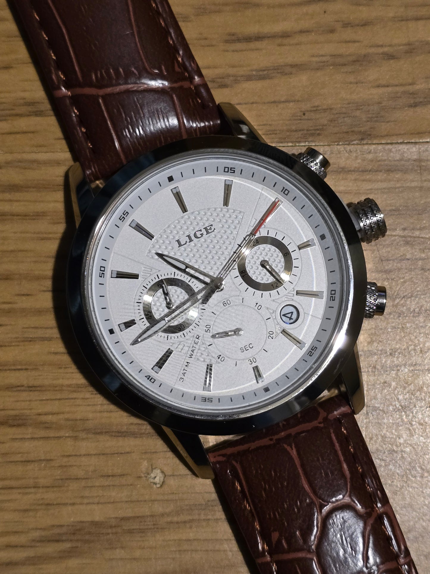 Lige Mens Chronograph Quartz Watch - New - 1