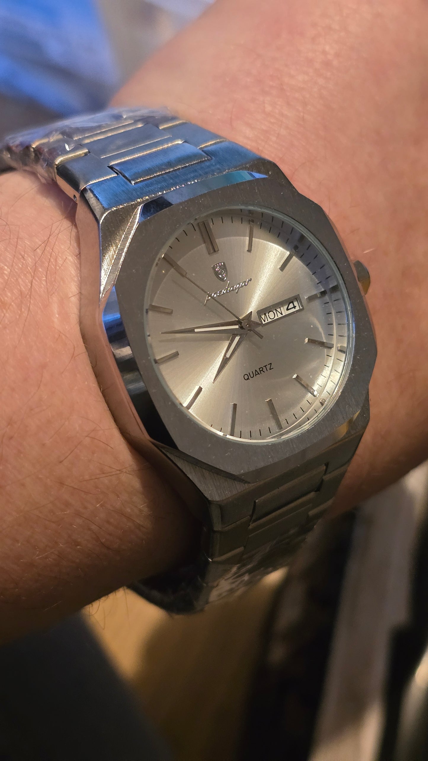 Poedagar Mens Quartz Watch - Silver - New - 1
