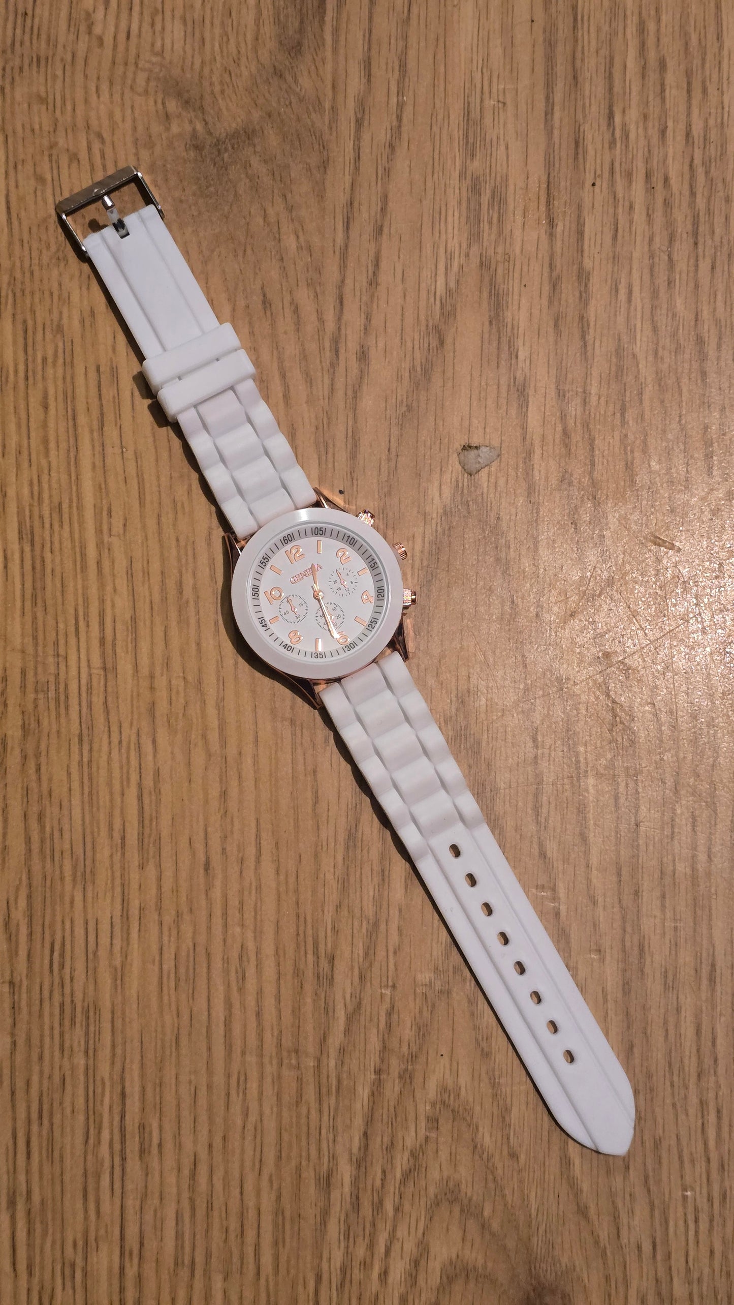 Geneva Ladies Quartz Watch - White - New