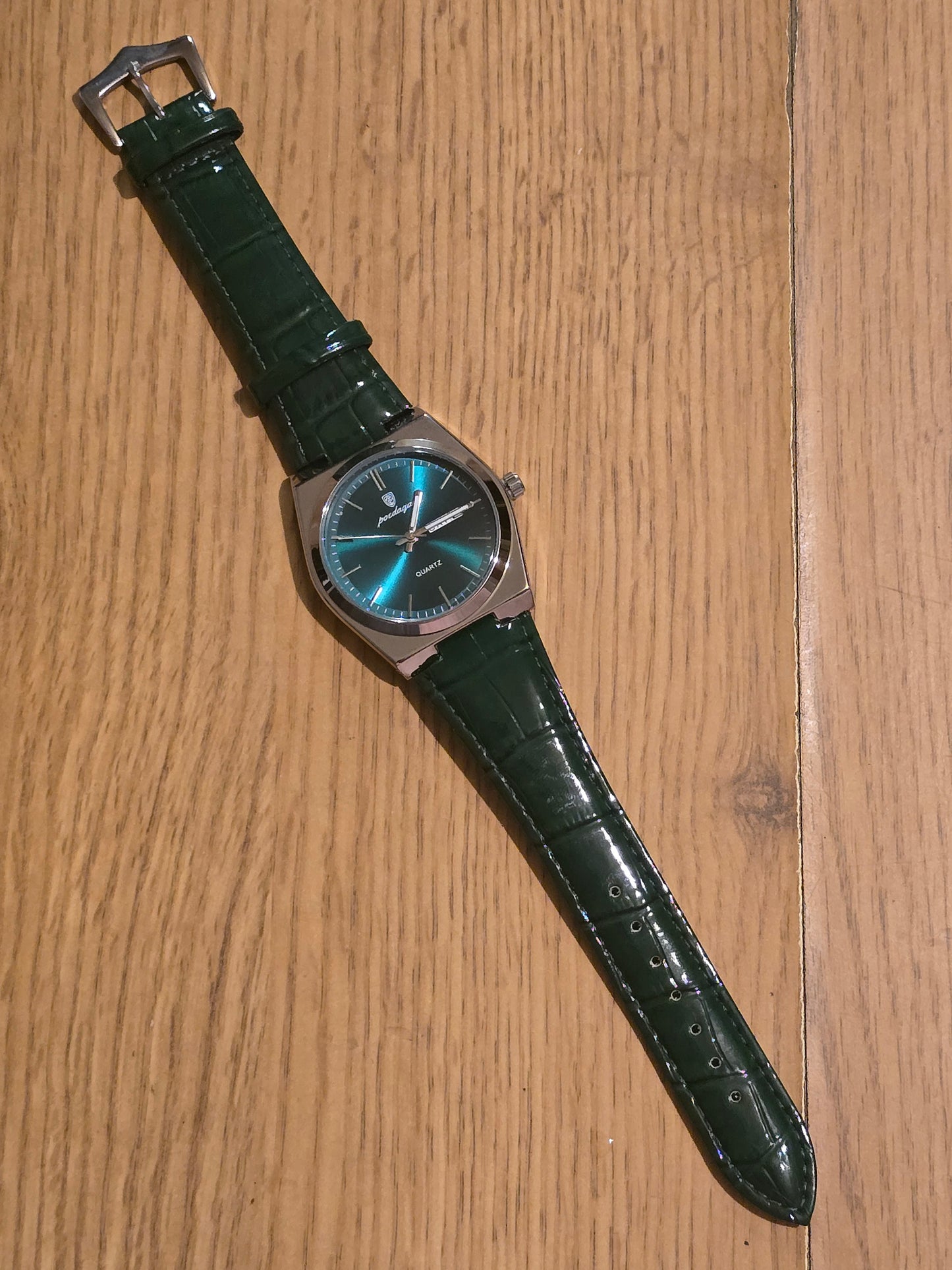 Poedagar Mens Quartz Watch - Green - New - 1