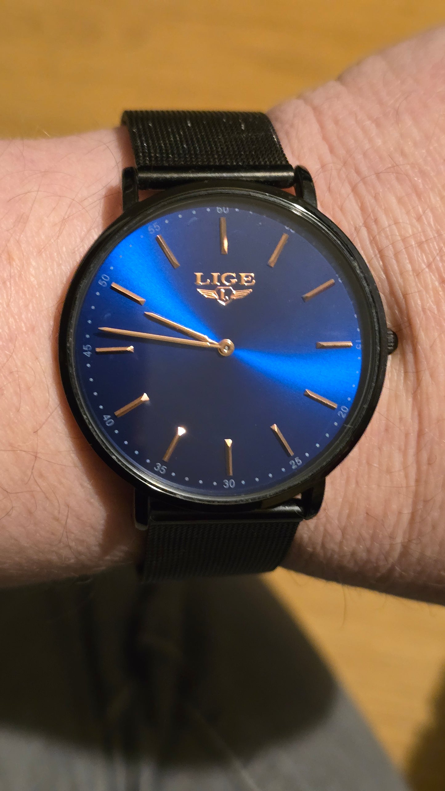 Lige Mens Quartz Dress Watch - New